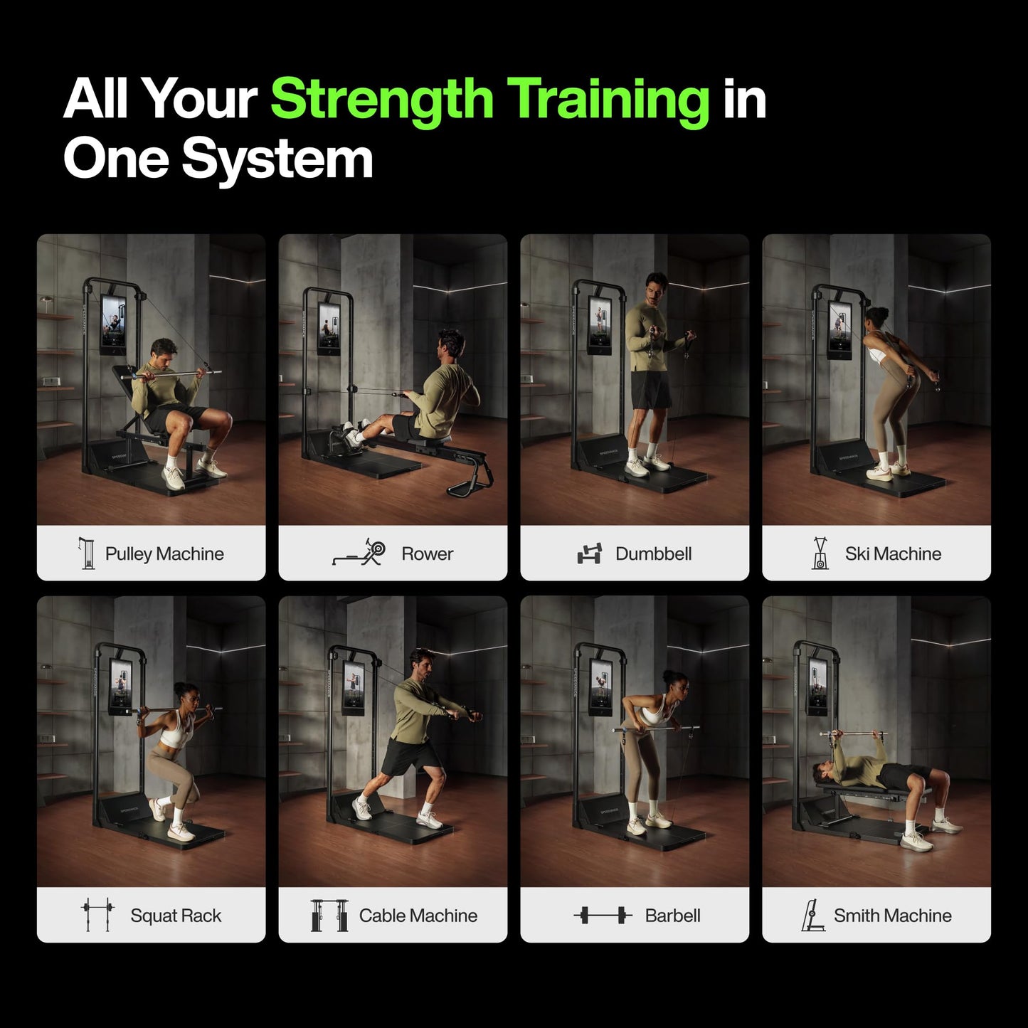Speediance Smart Home Gym, Multi-Functional Gym Machine for Full Body Strength Training, All-in-one Gym Equipment, Digital Weight System, Workout Station, Squat Rack, Gym Monster 2