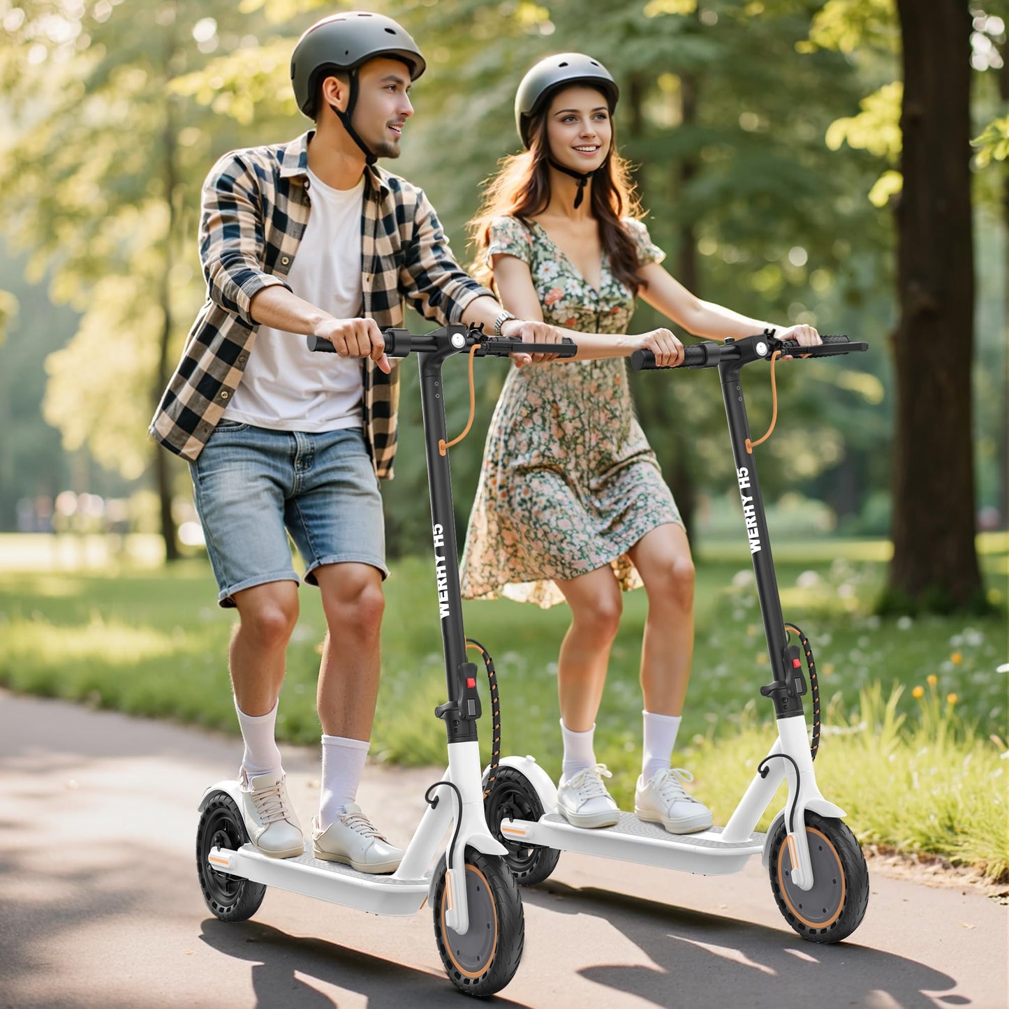 Electric Scooter, 500/350W Motor & 10"/8.5" Solid Tires, Up to 22/19 MPH & 25/15 Miles Rang, Foldable Commuter E Scooter for Adults & Teens