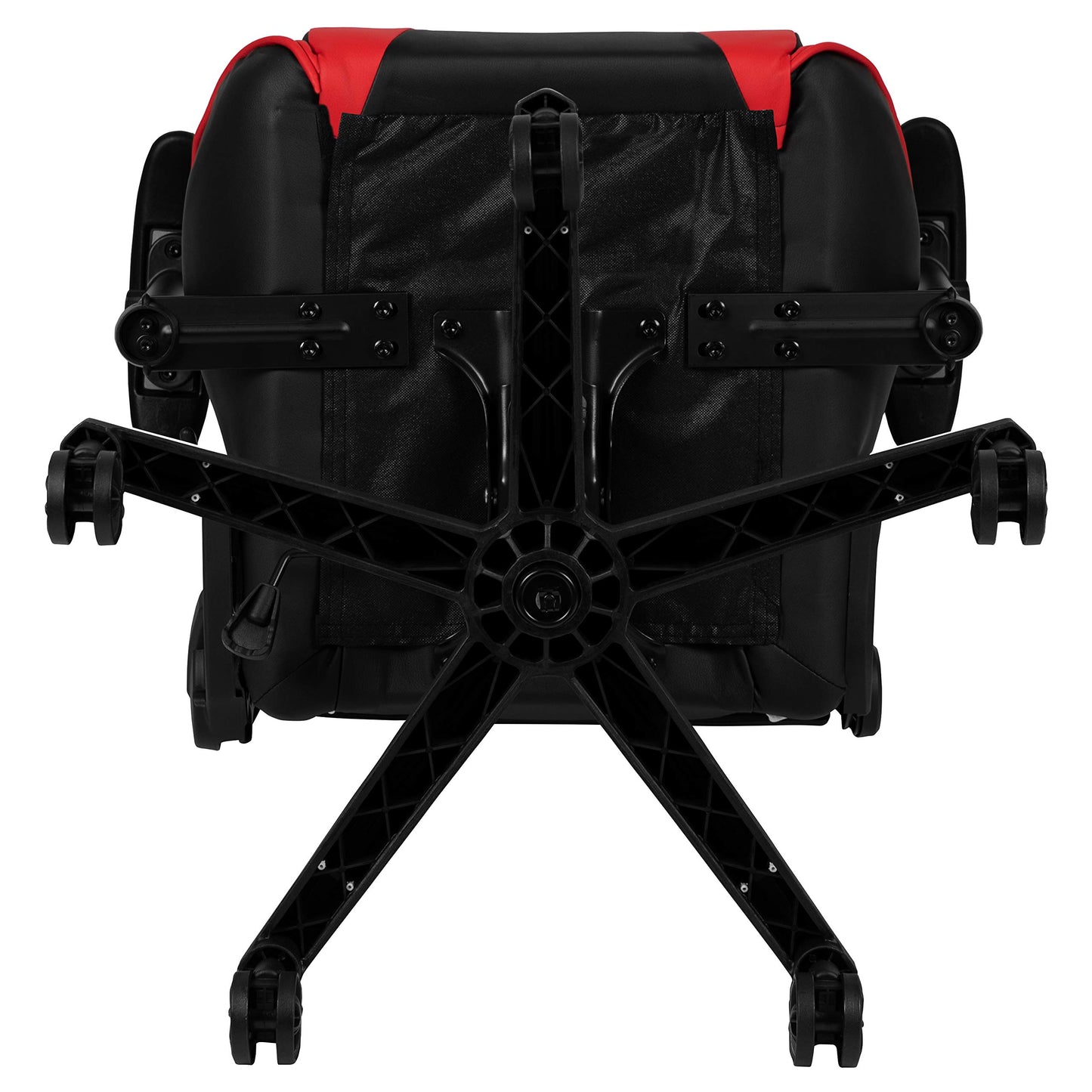 Flash Furniture X20 Fully Reclining LeatherSoft Racing Style Gaming Chair with and Lumbar Pillows, Ergonomic Padded Swivel Computer Chair, Red/Black