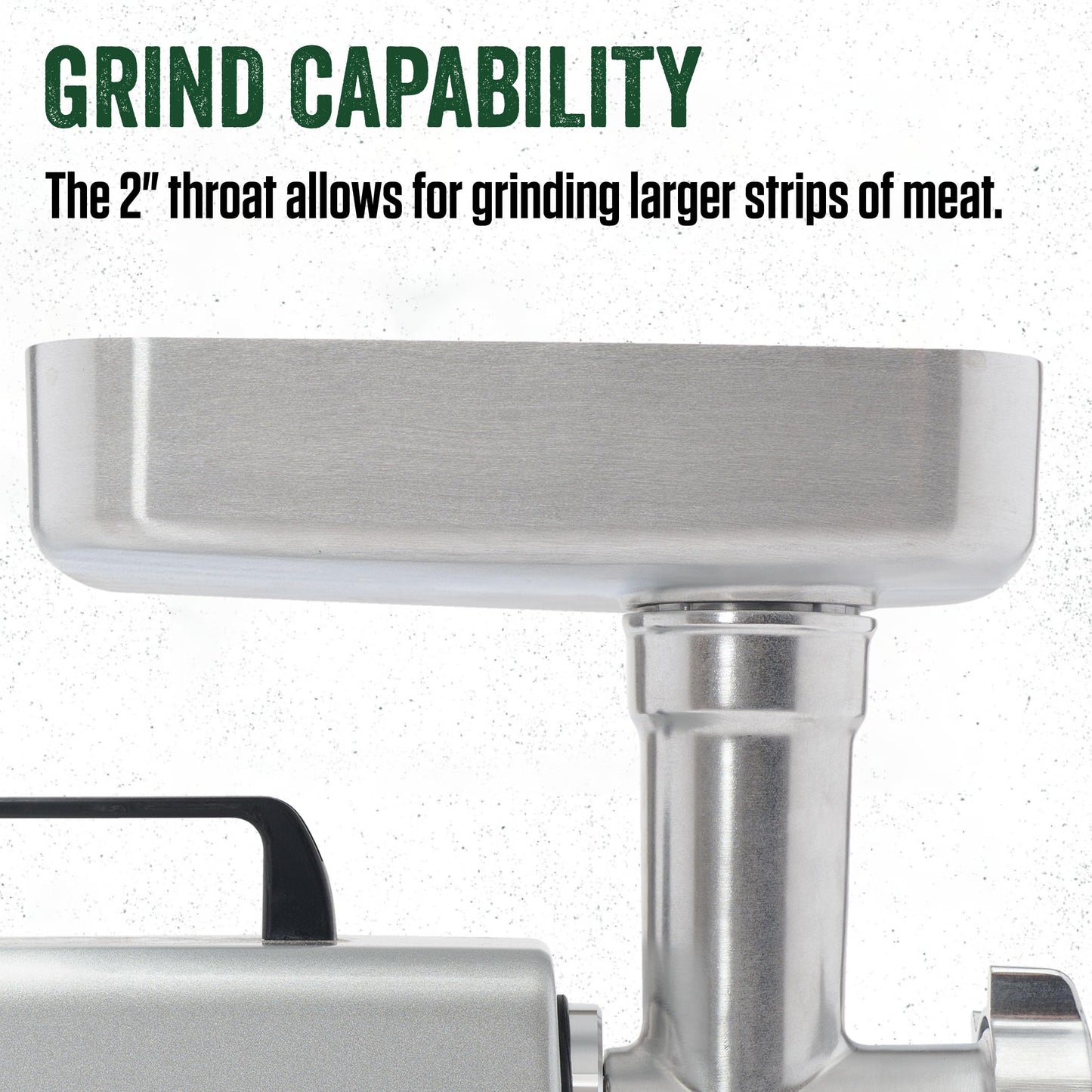 LEM Products MightyBite #8 Meat Grinder, 500 Watt Aluminum Electric Meat Grinder for Home Use, Compact Food Processor for Grinding, Sausage Stuffing, Cooking