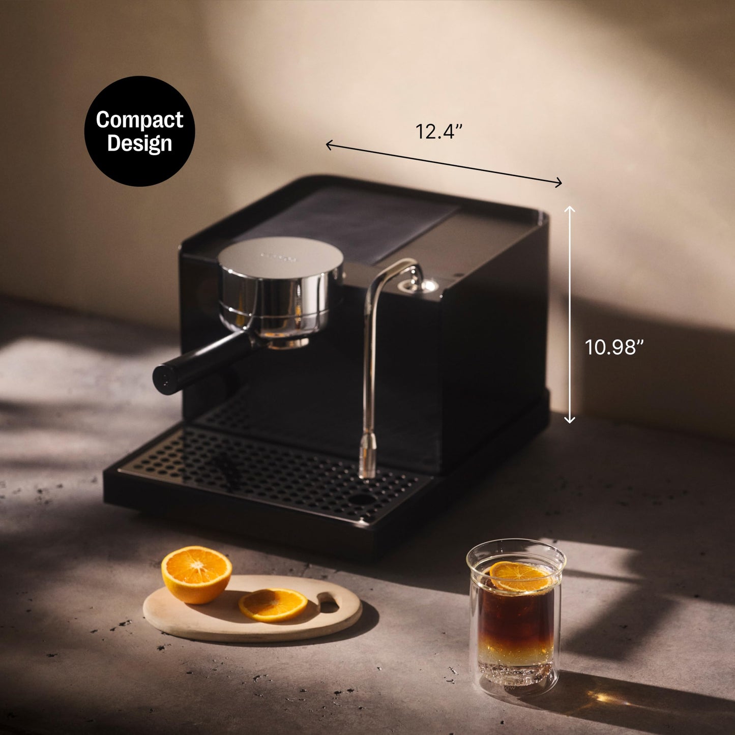 Fellow Espresso Series 1 – Home Espresso Machine – Heats in Under 2 Minutes, Precise Temperature Control, Pressure Profiling, Built-In Guidance, Assisted Milk Steaming, Matte Black