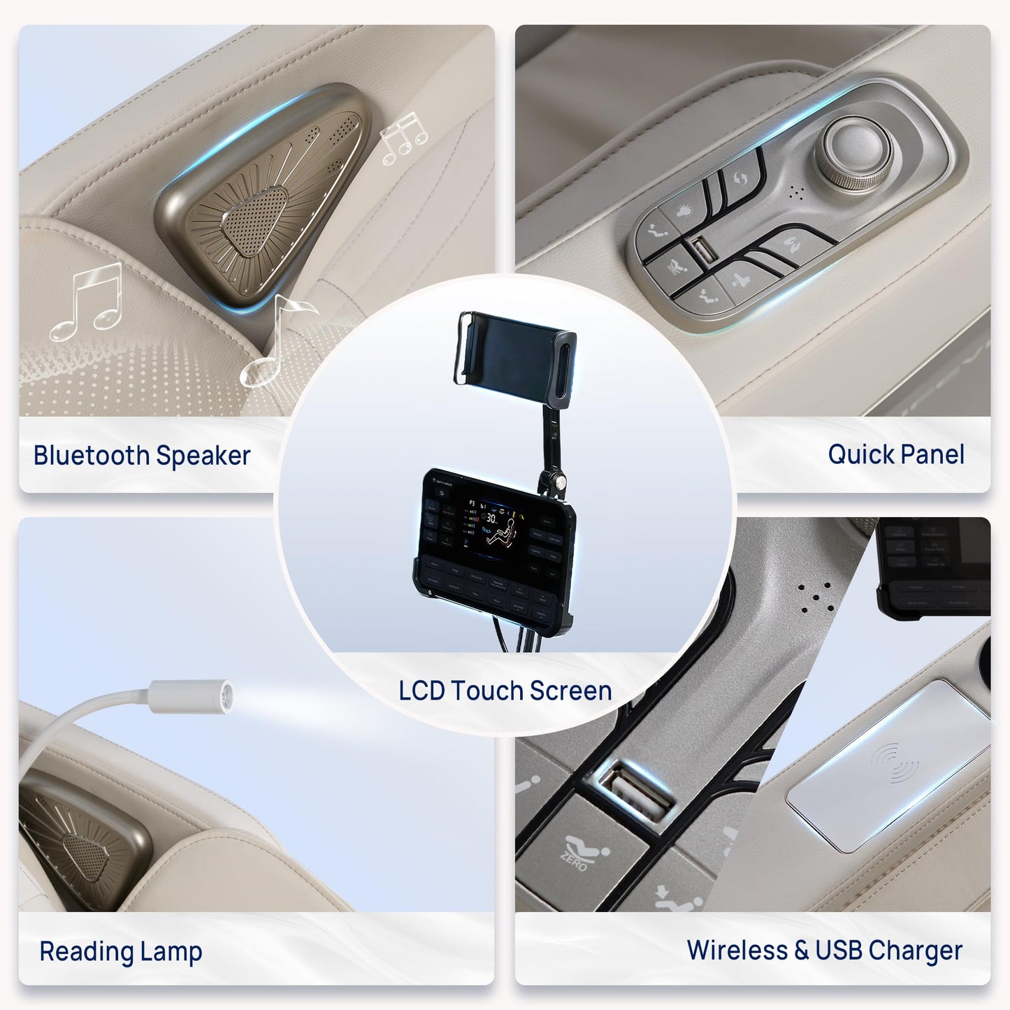 Lifevibe VAT Massage Chair Full Body VibroAcoustic Sonic Wave, SL-Track Zero Gravity Recliner with 25 Auto Modes, Smart Body Scan, Extendable Footrest, Reading Lamp, White
