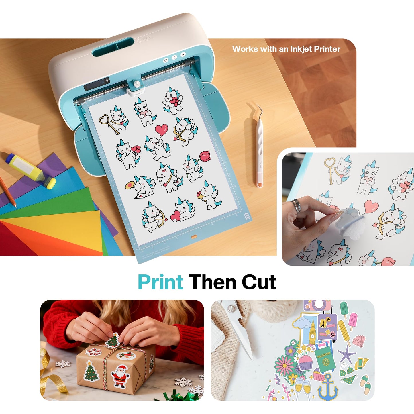 Likcut S41 Vinyl Cutter Machine - Portable Vinyl Cutting Machine Creator Bundle with Carrying Case for Sticker Maker, Wall Decor, Room Decor, Arts and Crafts