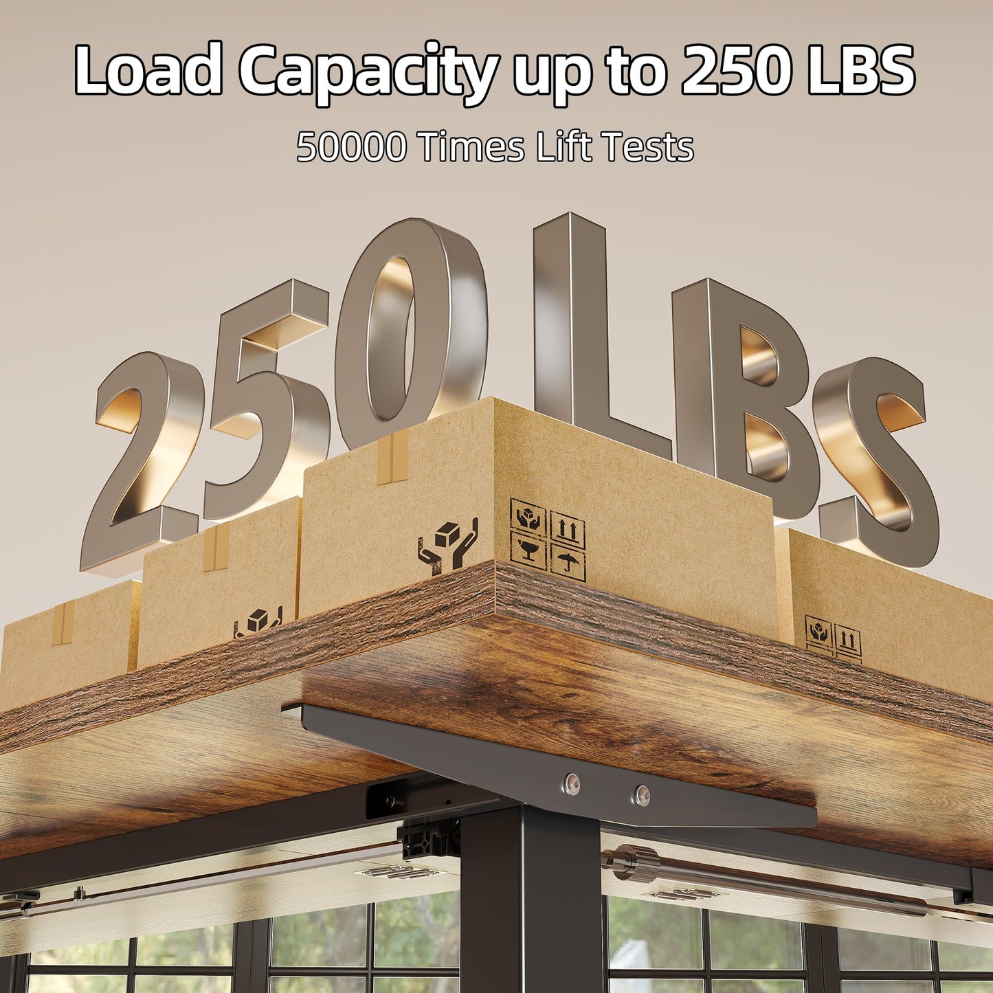 TIQLAB 75 x 61 inch L Shaped Standing Desk Adjustable Height, Electric Corner Standing Desk, Sit Stand Computer Table with Splice Board, Rustic Brown