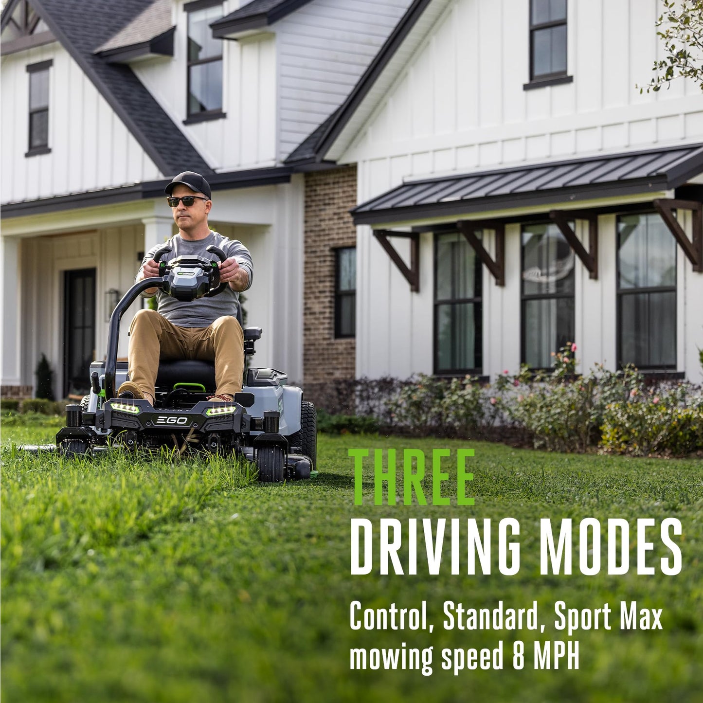 EGO POWER+ Z6 Zero Turn Riding Lawn Mower, 42" Deck, Includes (2) 56V 10.0Ah and (4) 56V 6.0Ah Batteries and 800W Charger - ZT4215S