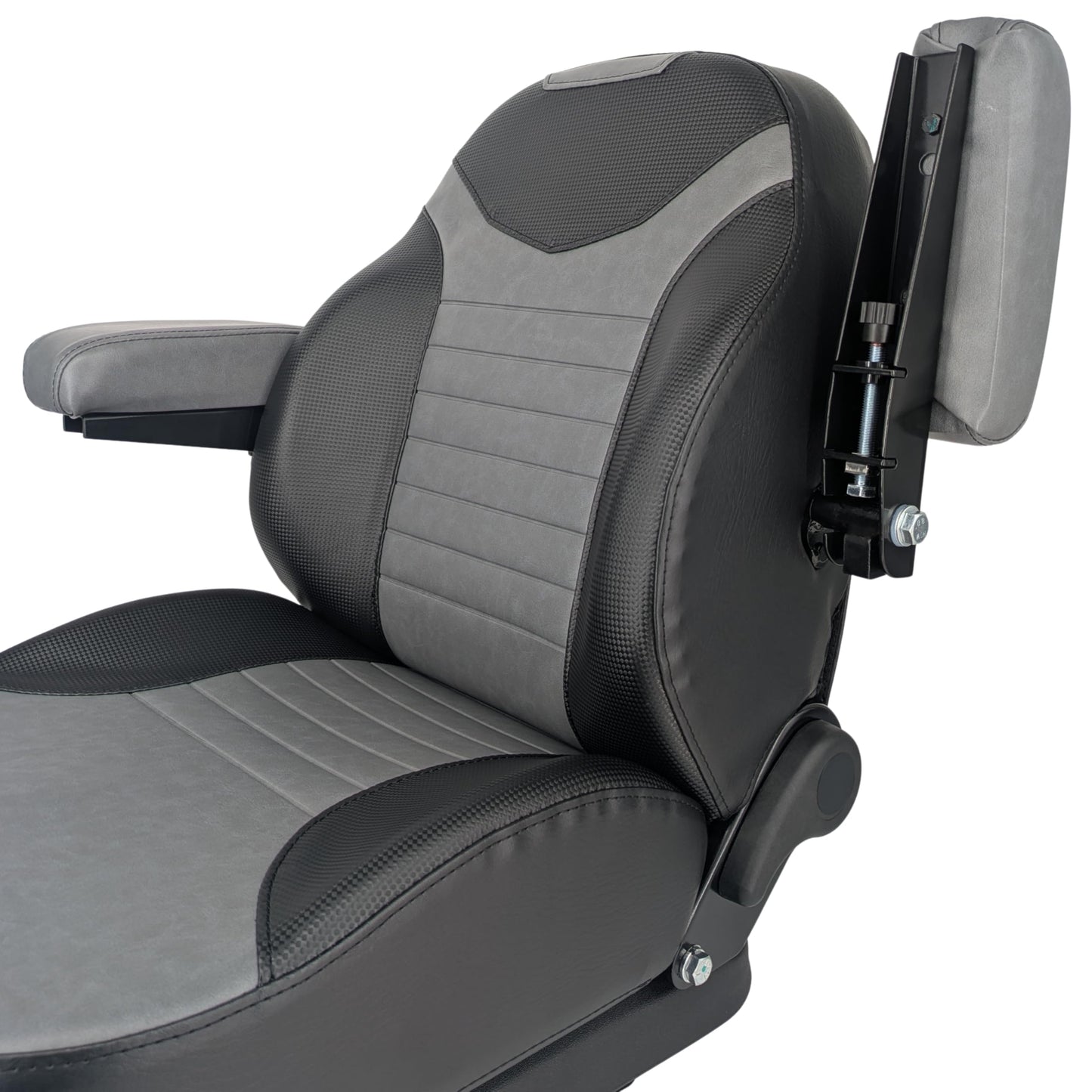 Keystone Seats Comfort Elite HIGH-BACK Suspension Seat – 1 YEAR WARRANTY – Adjustable Suspension, Backrest, & Armrests For Scag Ferris Hustler Gravely Bad Boy Kubota Toro Zero-Turn Mowers & Tractors