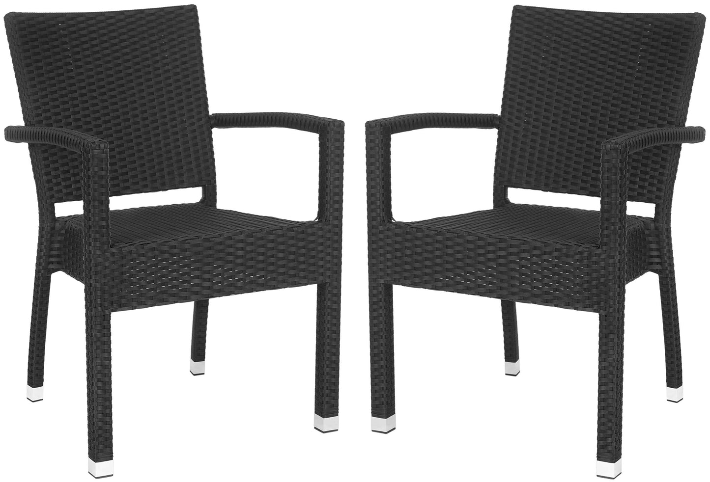 Safavieh Outdoor Living Collection Kelda Wicker Arm Chairs