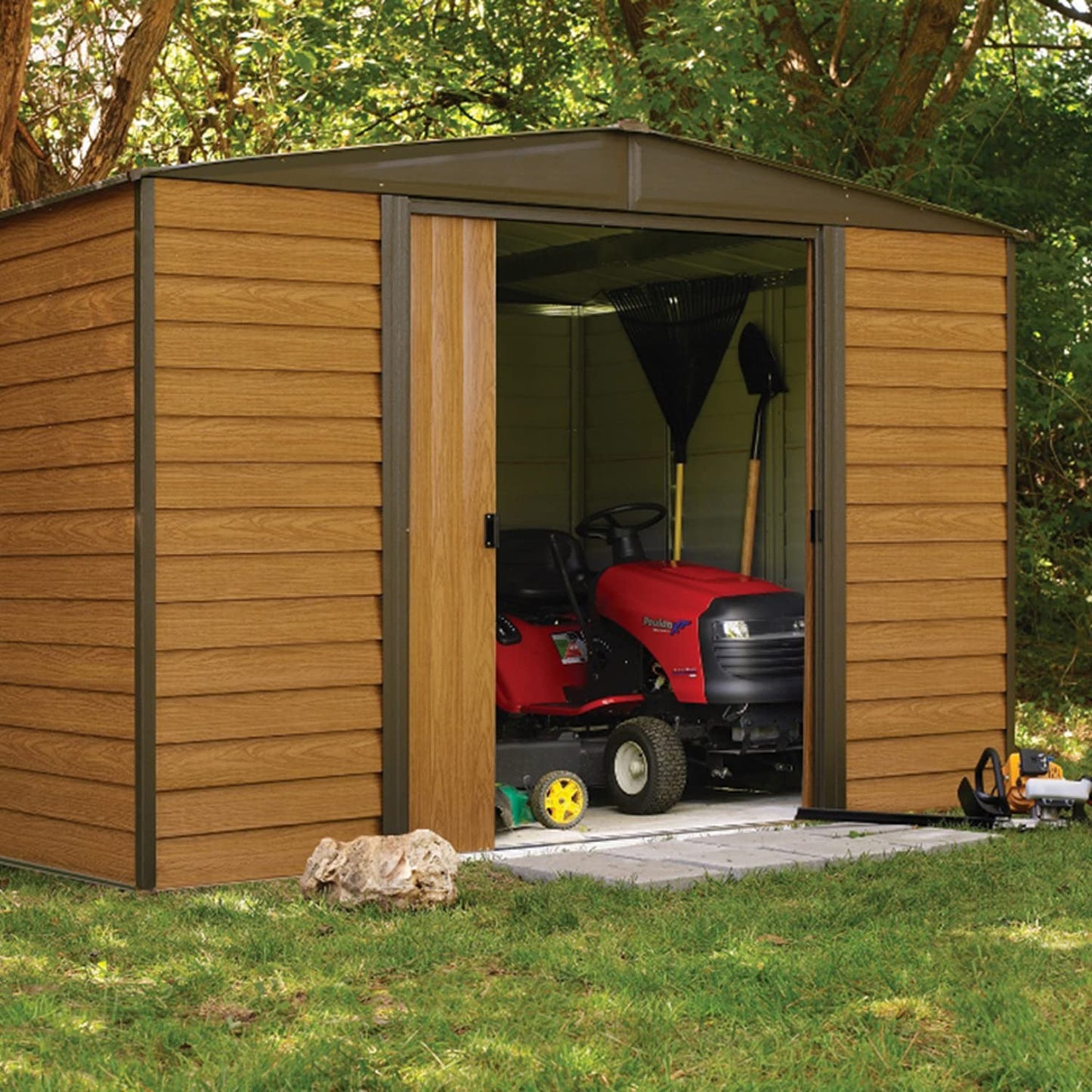 Arrow WR1012 Woodridge EG Steel Storage Shed, 10 by 12-Feet