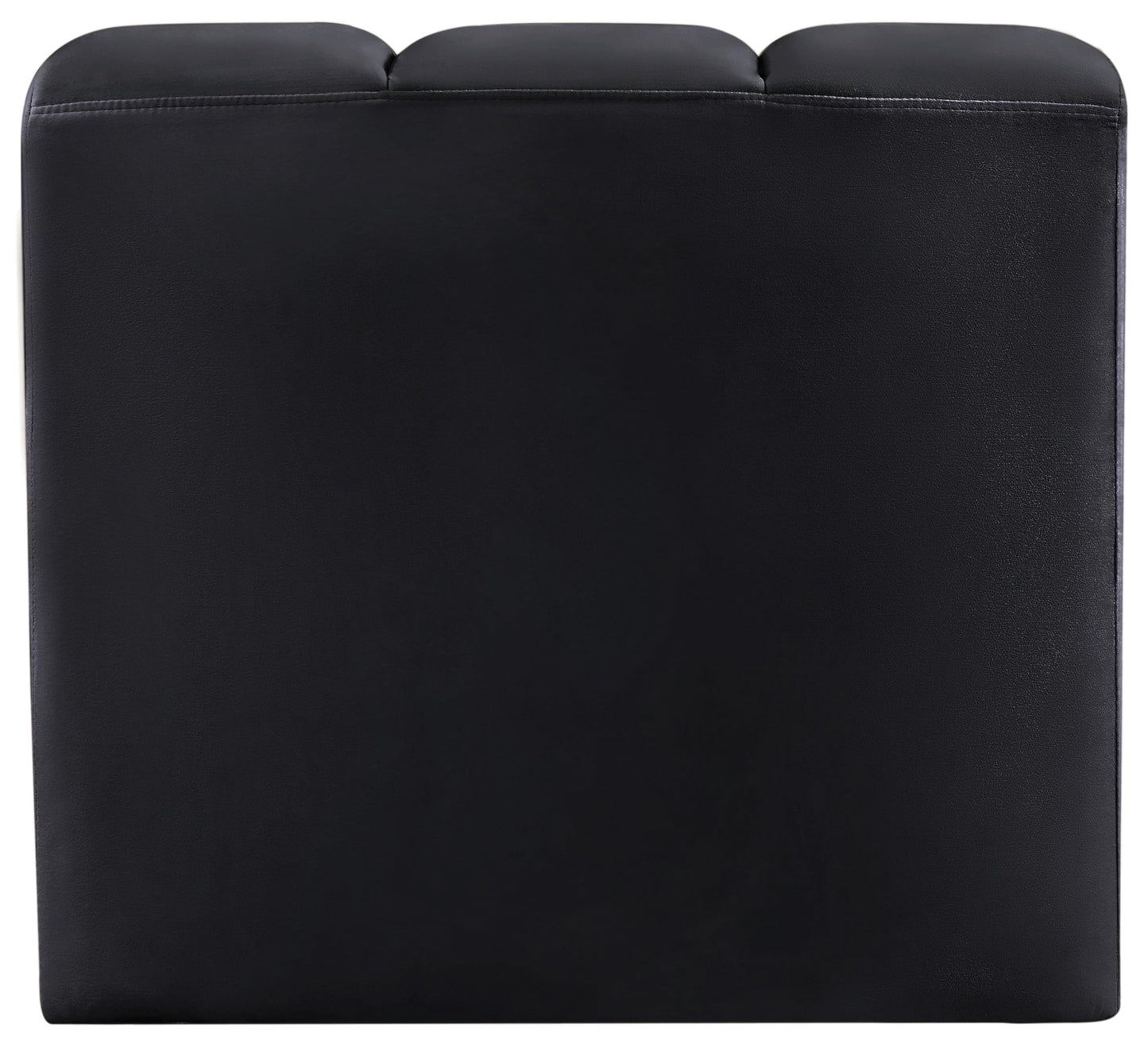 Meridian Furniture 103Black-CC Arc Collection Modern | Contemporary Curved Corner with Soft Black Velvet, Channel Tufting, Modular for Limitless Configurations, 33" W x 31" D x 30" H, Black