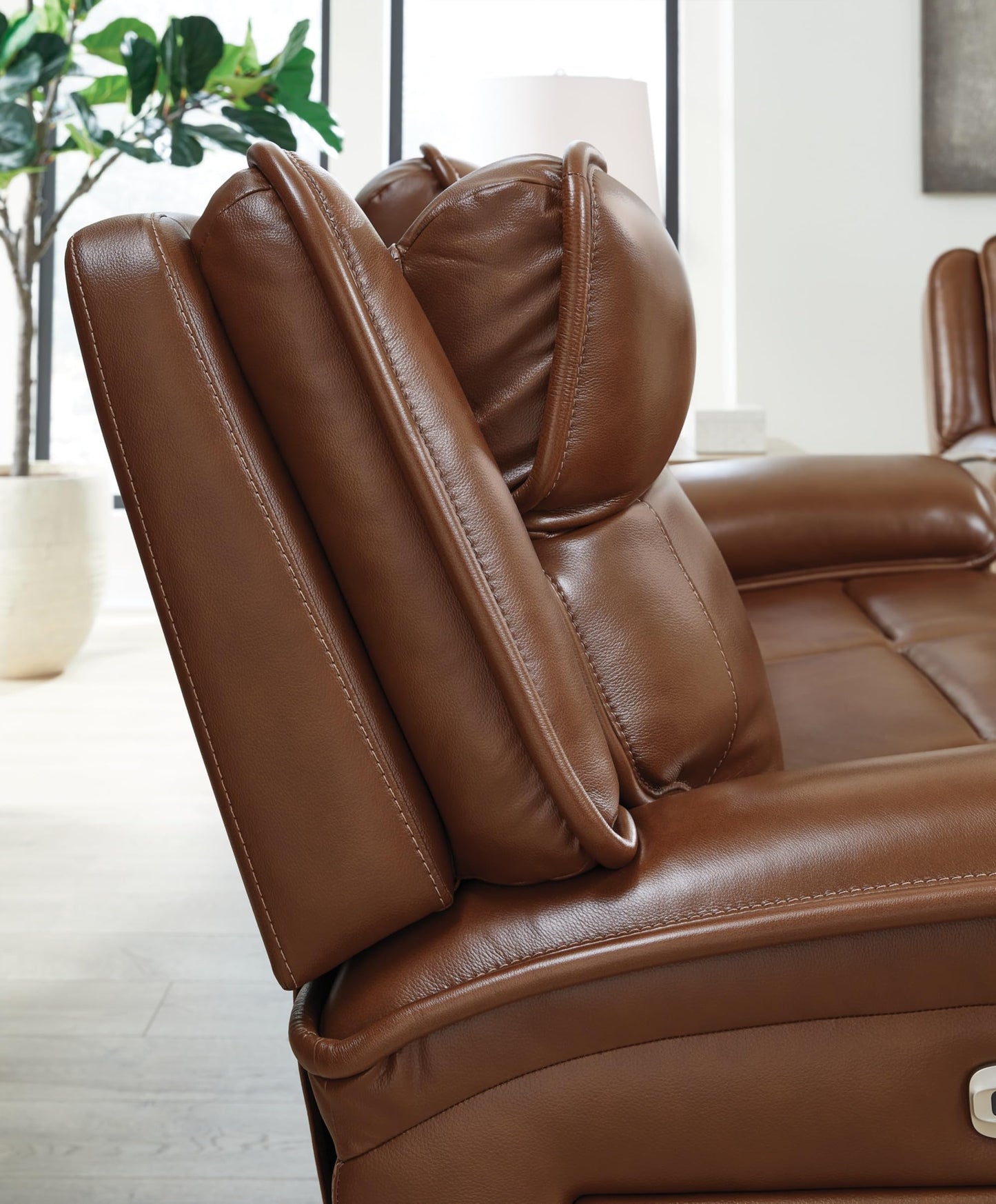 Signature Design by Ashley Healy Pier Modern Power Reclining Sofa with Adjustable Headrest and Storage, Dark Brown