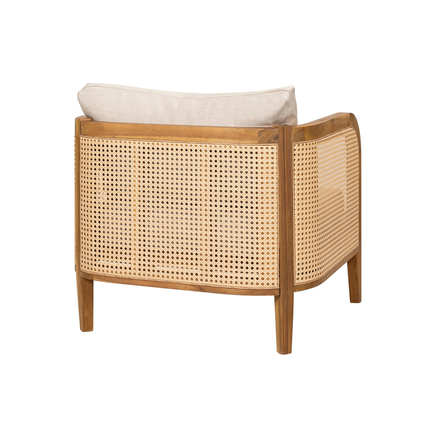 Christopher Knight Home Tilden 3-Piece Patio Furniture Set, 4-Seater Acacia Wood Outdoor Patio Sectional Furniture Set, Garden Wicker Loveseat and Accent Chair Set with Removable Cushions, Teak+Beige