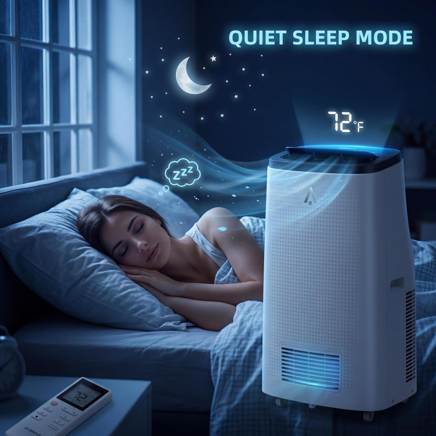 14,000 BTU Portable Air Conditioners, Cools Large Room Up to 700 Sq.Ft, 3-in-1 AC Unit with Dehumidifier & Fan, Remote Control, Quiet Sleep Mode, Energy Efficient for Home Office Garage