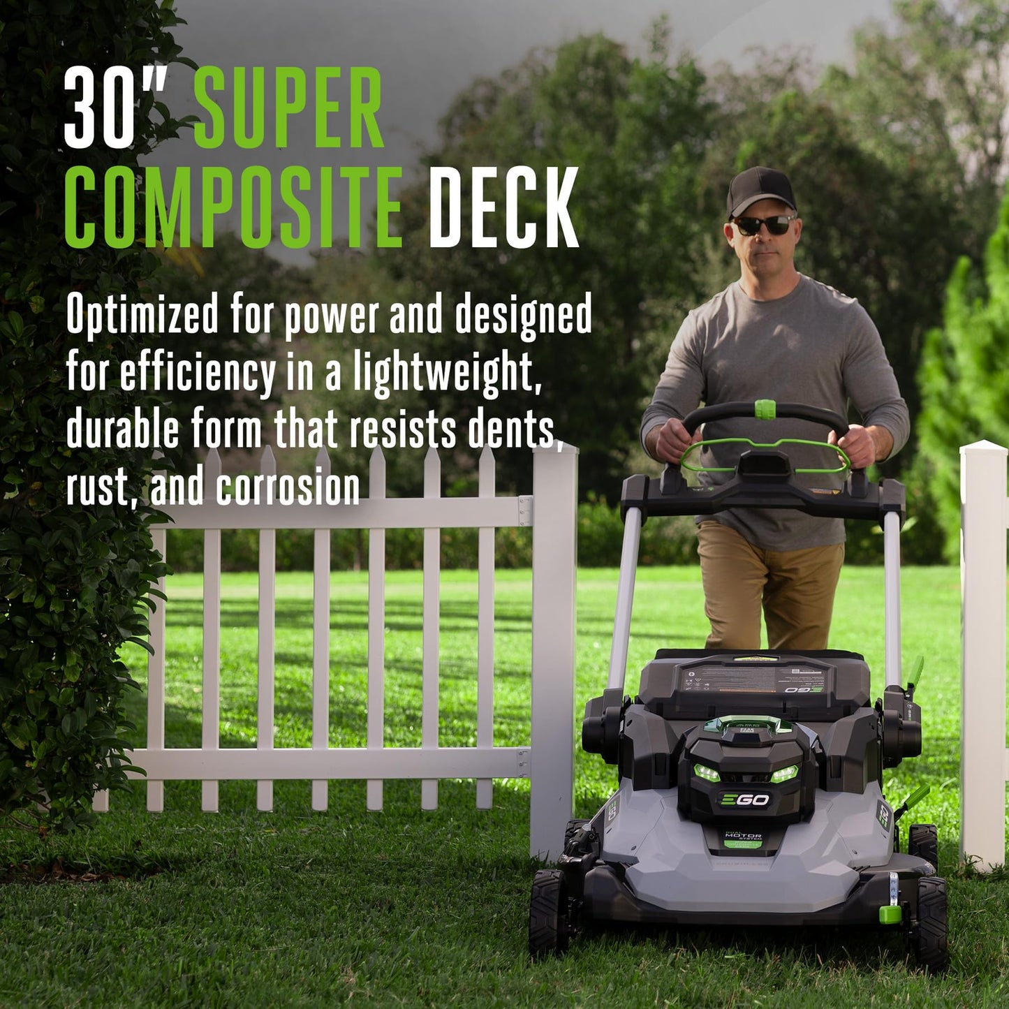 EGO POWER+ Electric Lawn Mower, Self-Propelled Cordless with 30" Super Composite Deck, Includes (2) 56V 6.0Ah Batteries and Dual Port Charger - LM3004SP-2