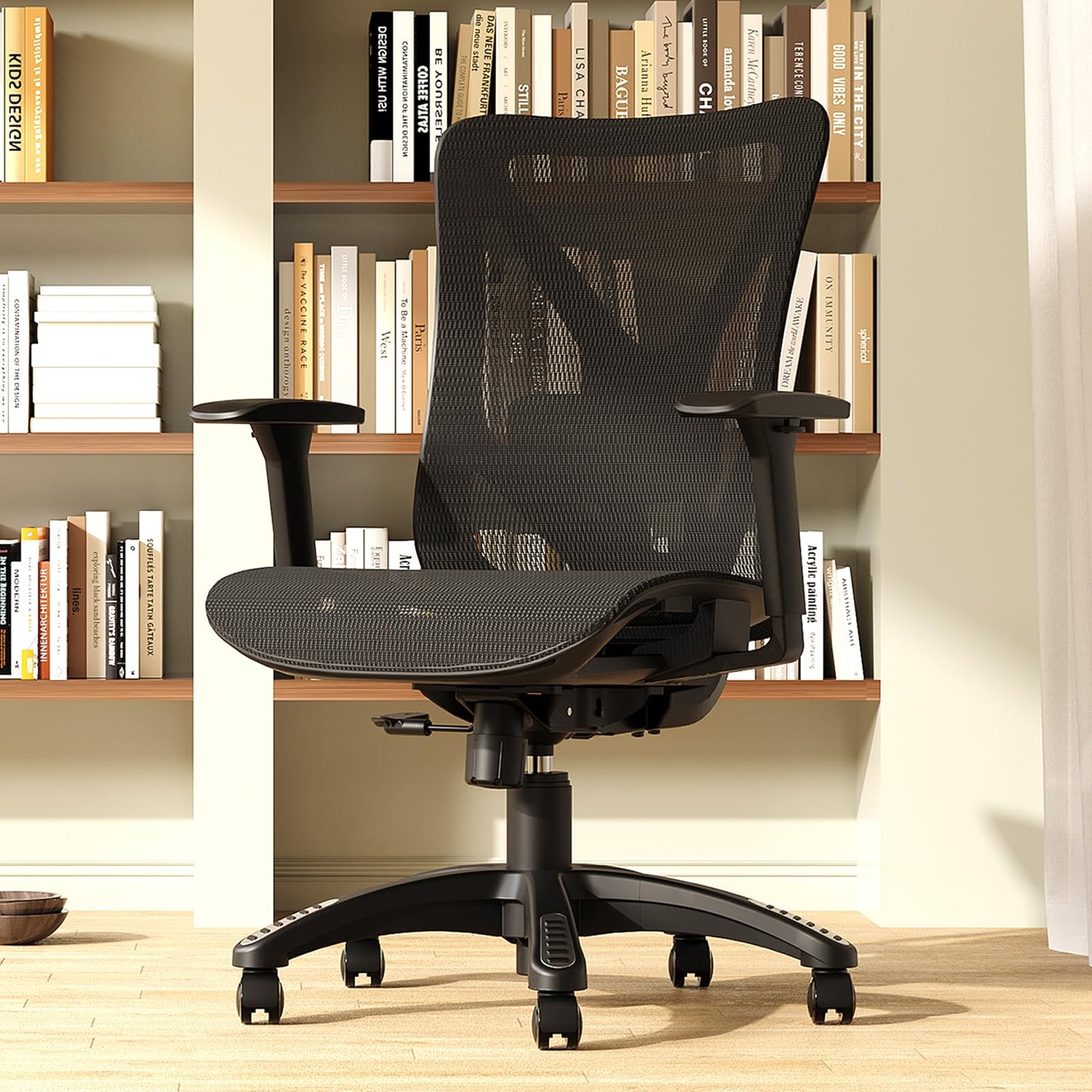 MOLENTS Ergonomic Office Chair, Mesh Computer Desk Chairs with Adjustable Lumbar Support, 3D Armrests, Tilt Function, Comfy Wide Seat, Swivel Executive Work Task Chair for Company and Home