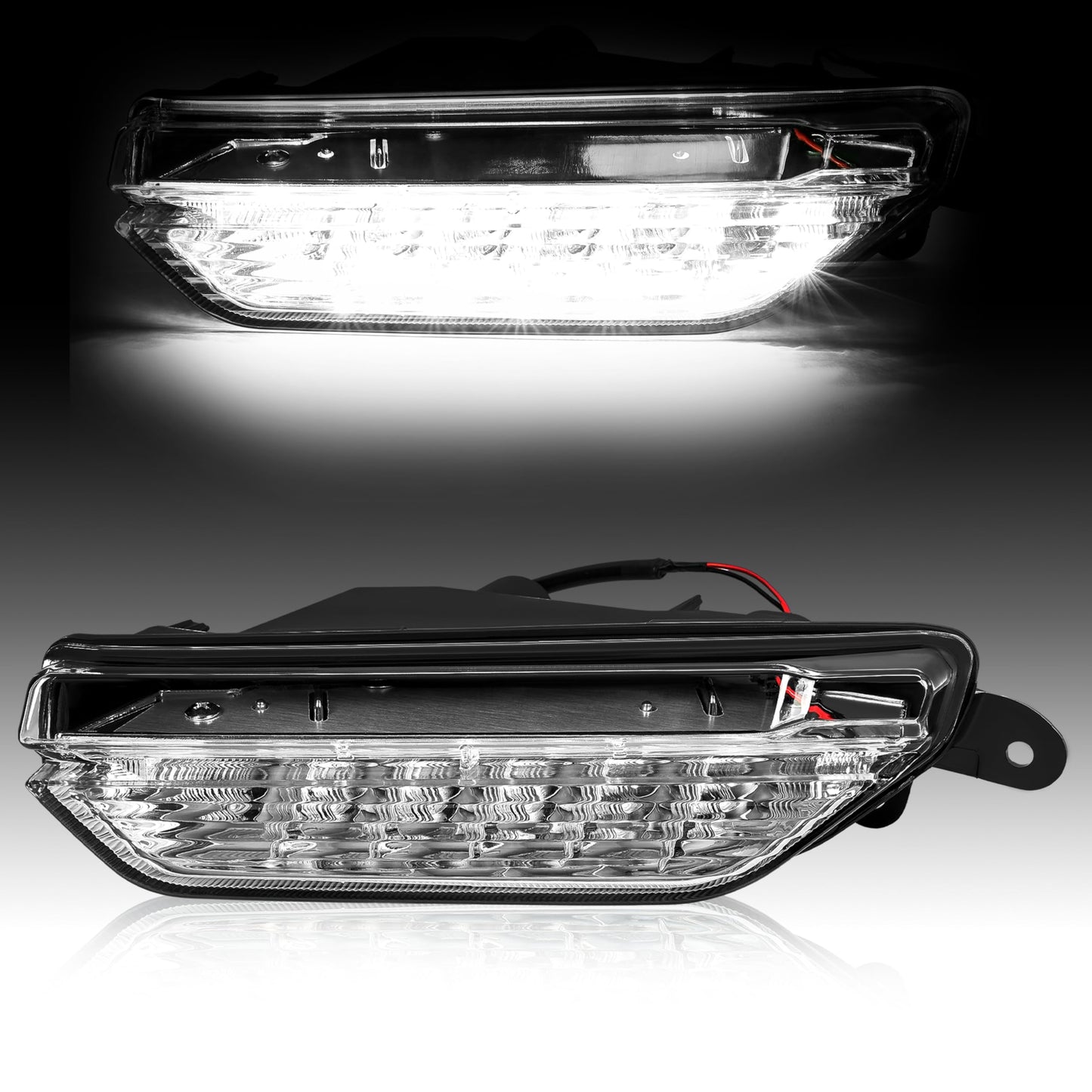 HECASA Daytime Running Light Left for 2016-2017 Infiniti QX50, LED DRL Lamp, Clear Lens, Model MO-3461