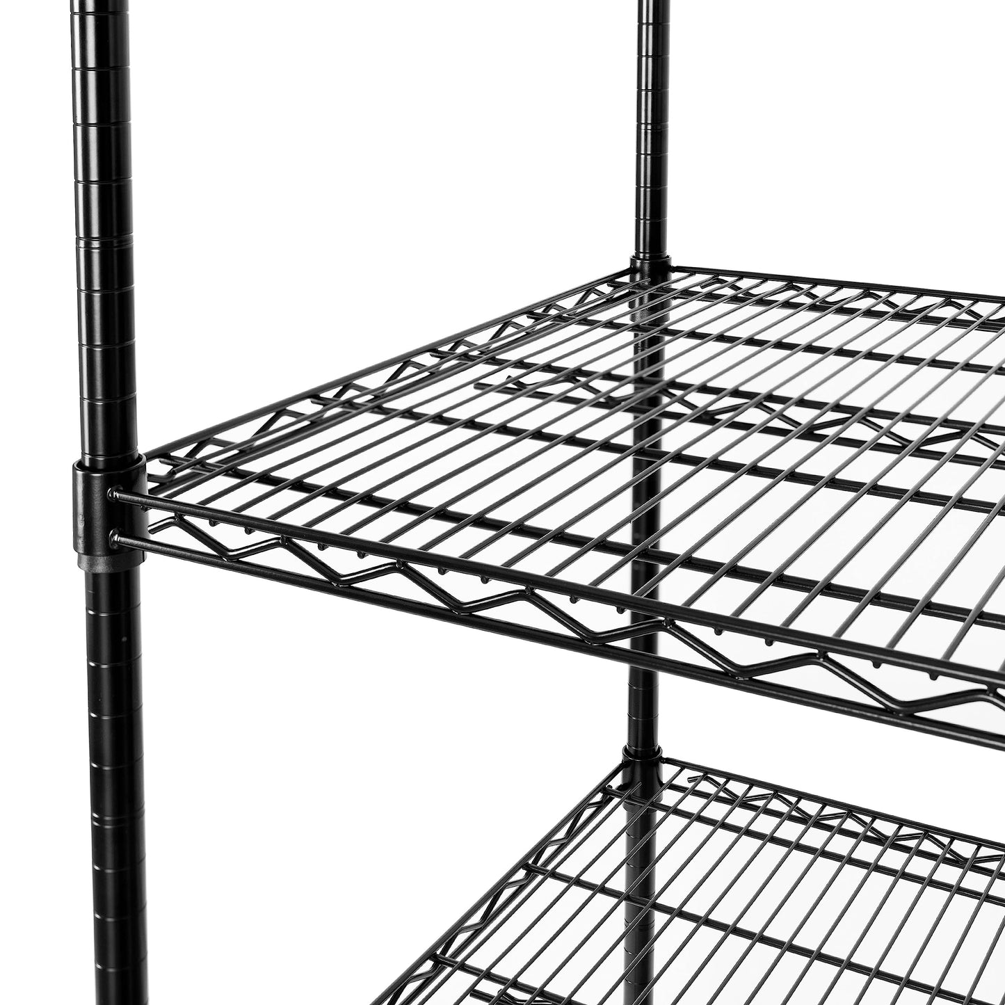UltraDurable 5-Tier NSF Steel Wire Shelving, 48"W x 24"D x 76"H, Black