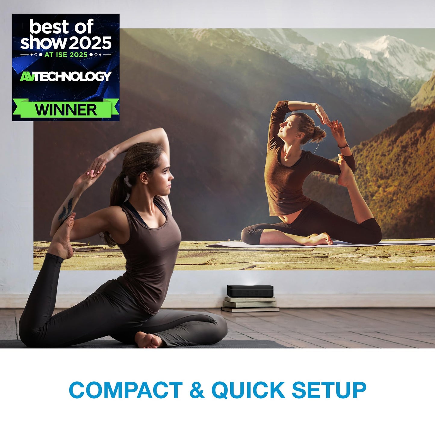 Optoma ML1080UST 1080p Photon Go Ultra Short Throw Full HD LED Triple Laser DLP Google TV Smart Projector