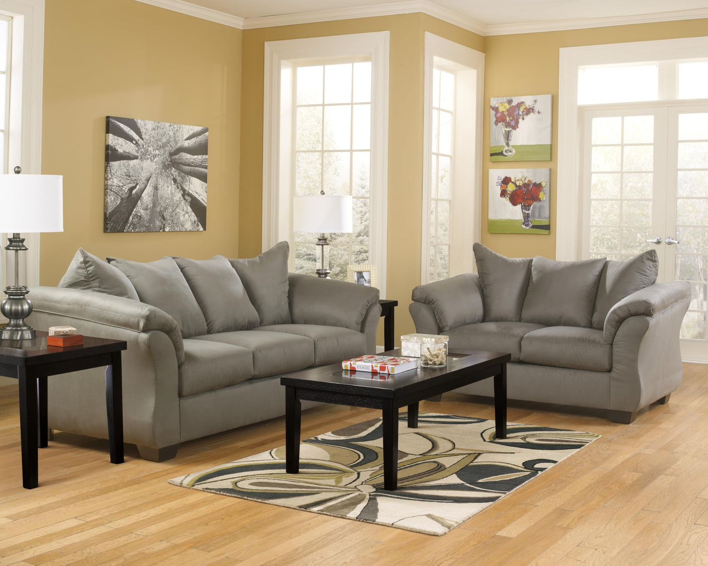 Signature Design by Ashley Darcy Casual Plush Sofa, Grayish Brown