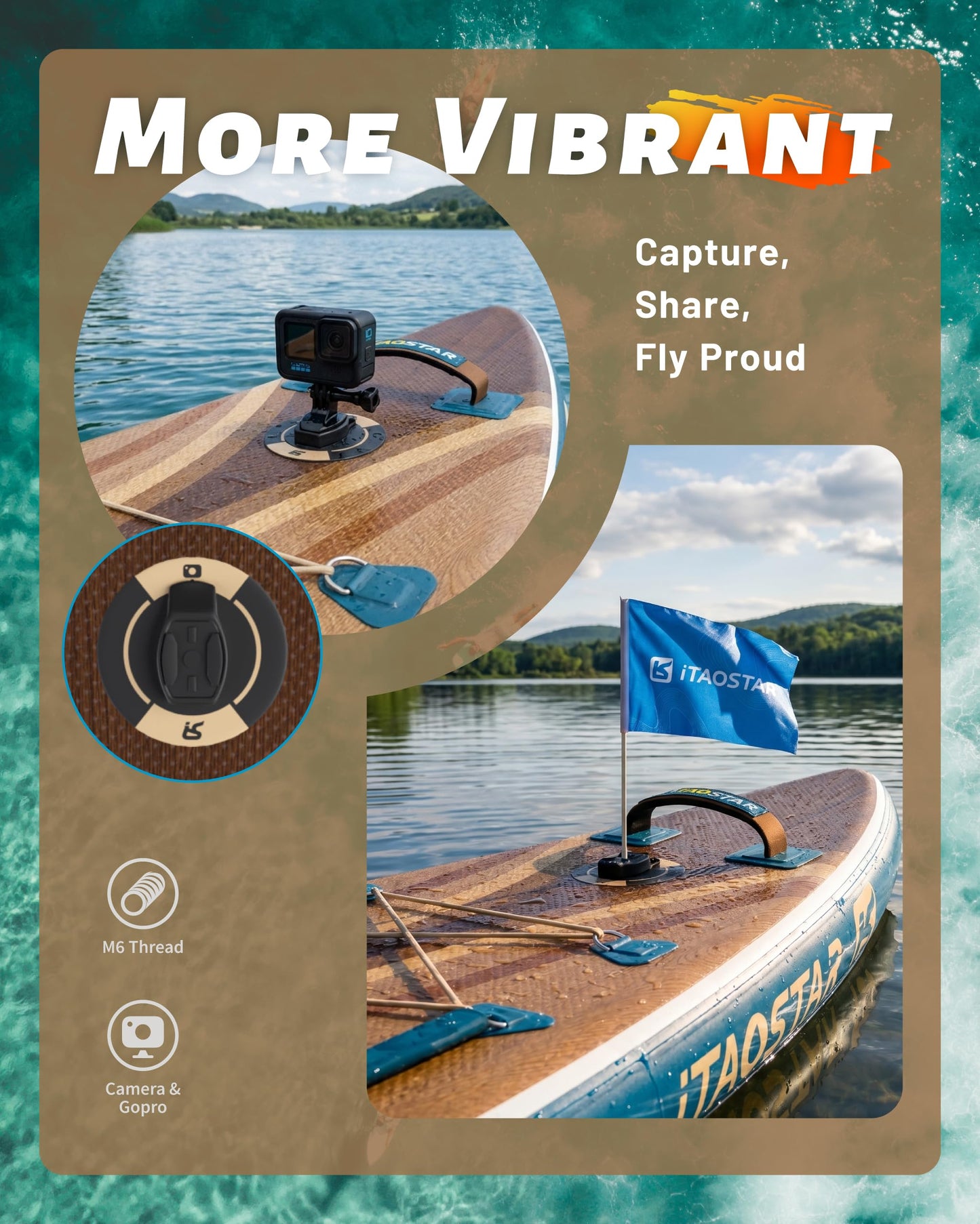 iTAOSTAR W02B 33" Inflatable Paddle Board with Seat, More Fun Inflatable Paddleboard with 5 Fins for Better Balance,Stand Up Paddle Board with Premium SUP Accessories for Youth of All Skill Levels