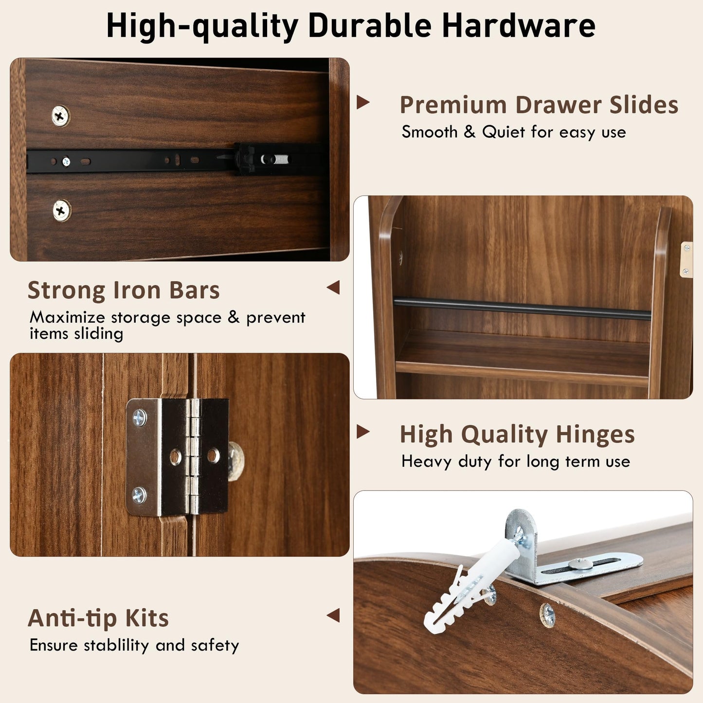 Merax 72" Tall Arched Kitchen Pantry Cabinet with 2 Drawers, Mid Century Modern Fluted Storage Cabinet with 3 Adjustable Shelves & 8 Door Shelves, Wooden Cupboard Organizer for Kitchens (Walnut)