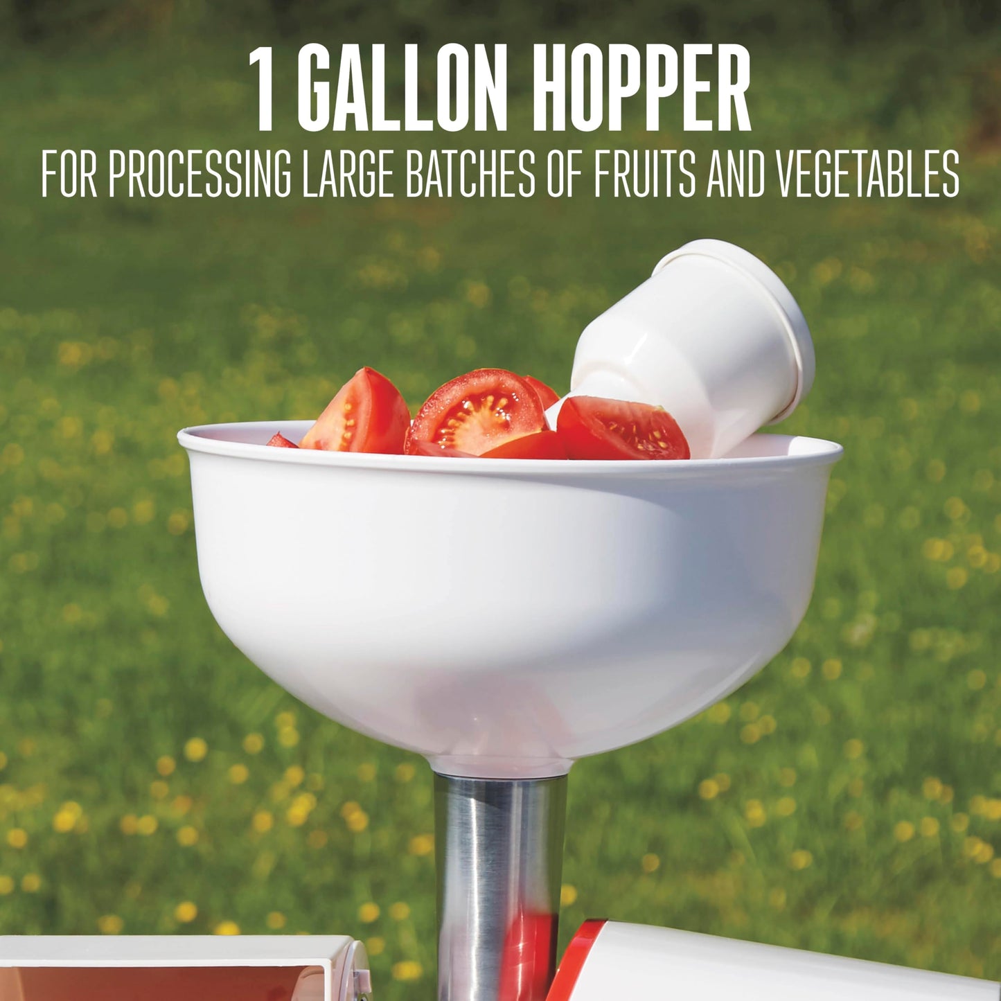 Weston Deluxe Electric Tomato Strainer, Food Mill, Sauce Maker for Salsa, Fruits, Apples, Berries, 4 Quart (82-0250-W)