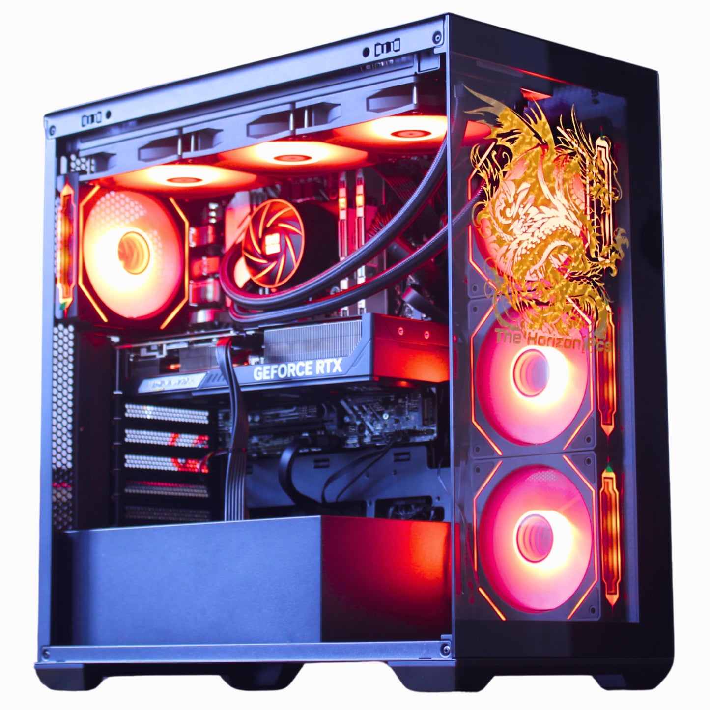 The Horizon Autherium Dragon RGB I9 RTX Gaming PC || 64GB RAM || 5TB Storage || Core I9 Upto 5.4Ghz || RTX 5070 OC || Windows 11 PRO || 360MM AIO || 2.4GB/s WiFi, VR, Gaming Ready Desktop Computer