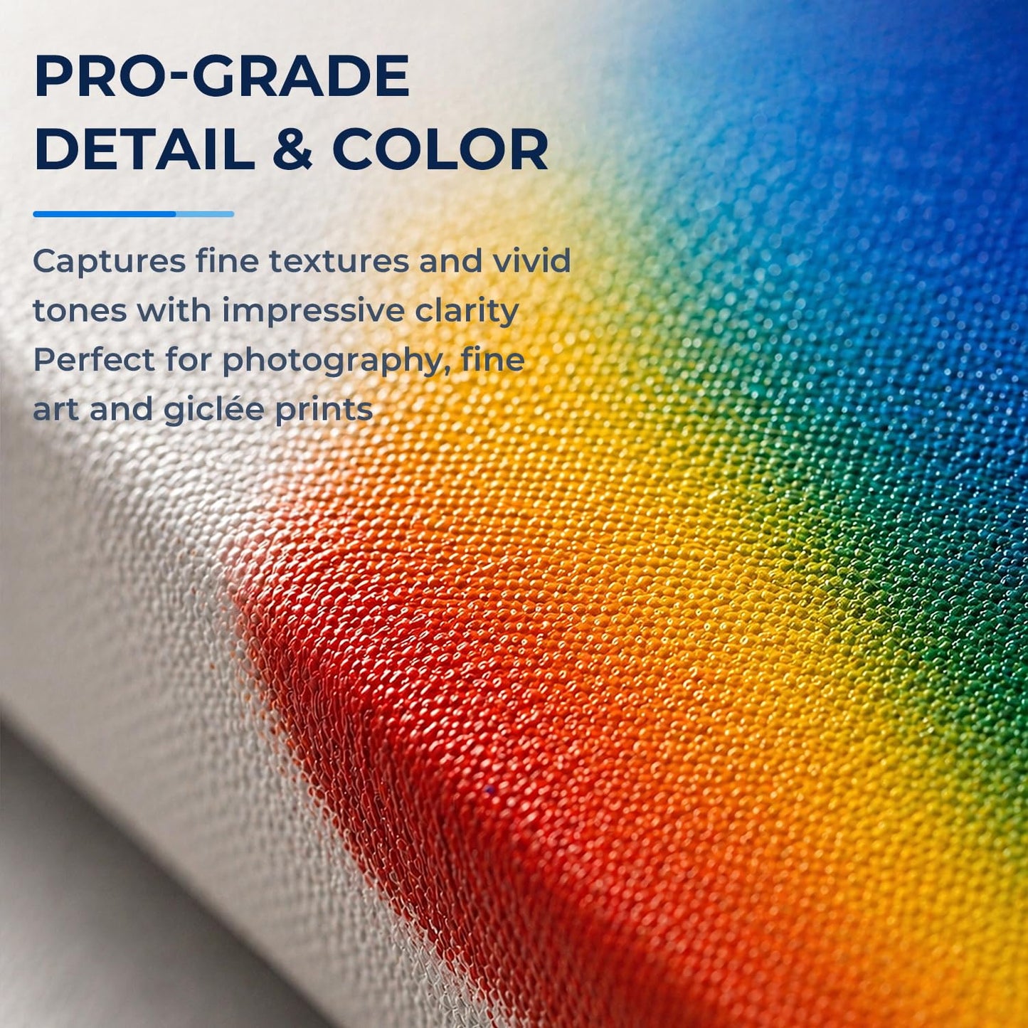 Premium Canvas Roll for Wide Format Printers, Quick Dry Water Resistant for Fine Art Reproduction, Commercial Printing, Studio Photography and Gallery Wrap, Matte Polyester 290 GSM 15 Mils 2" Core
