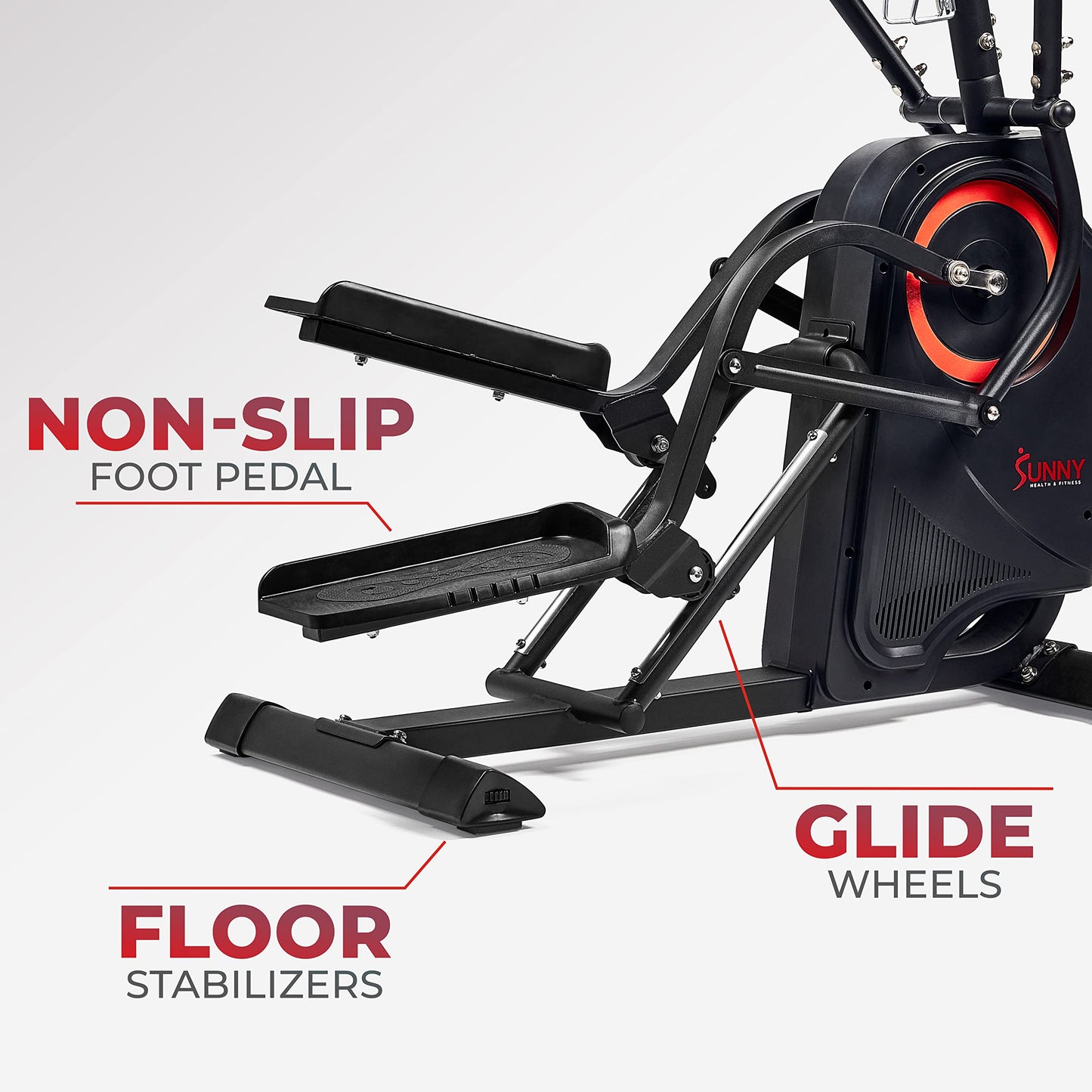 Sunny Health & Fitness Premium Cardio Climber Stepping Elliptical Machine - SF-E3919, Black