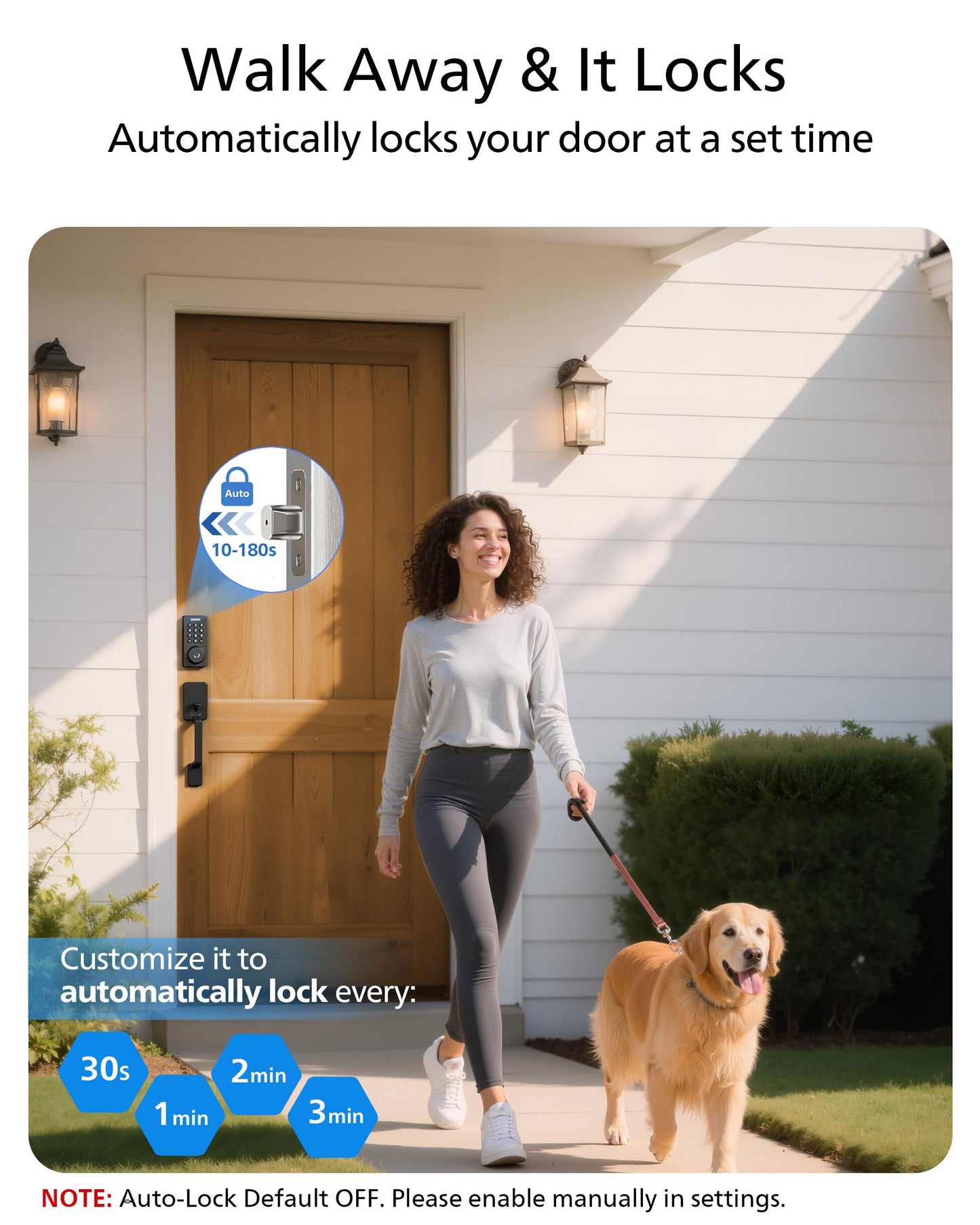 Philips Wi-Fi Smart Door Lock with Handle Set, Keypad Deadbolt for Front Door, Fingerprint Keyless Entry Door Lock with App Remote Control, IP53 Waterproof, Auto Lock, Security Easy Installation