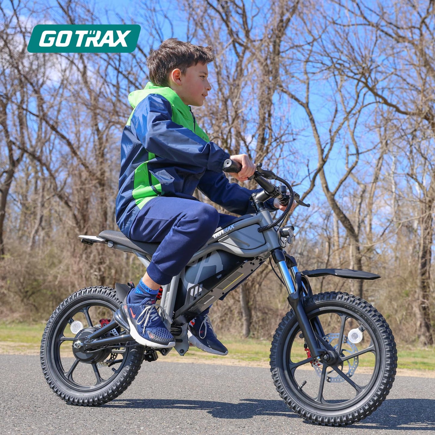 Gotrax Astra Electric Dirt Bike, 16" Pneumatic Tires, Max 16 Mile and 15.5Mph Speed Power by 300W Brushless Motor, Dual Suspension & Disc Brake, Electric Dirt Motorcycle for 47-67inch Height, Black