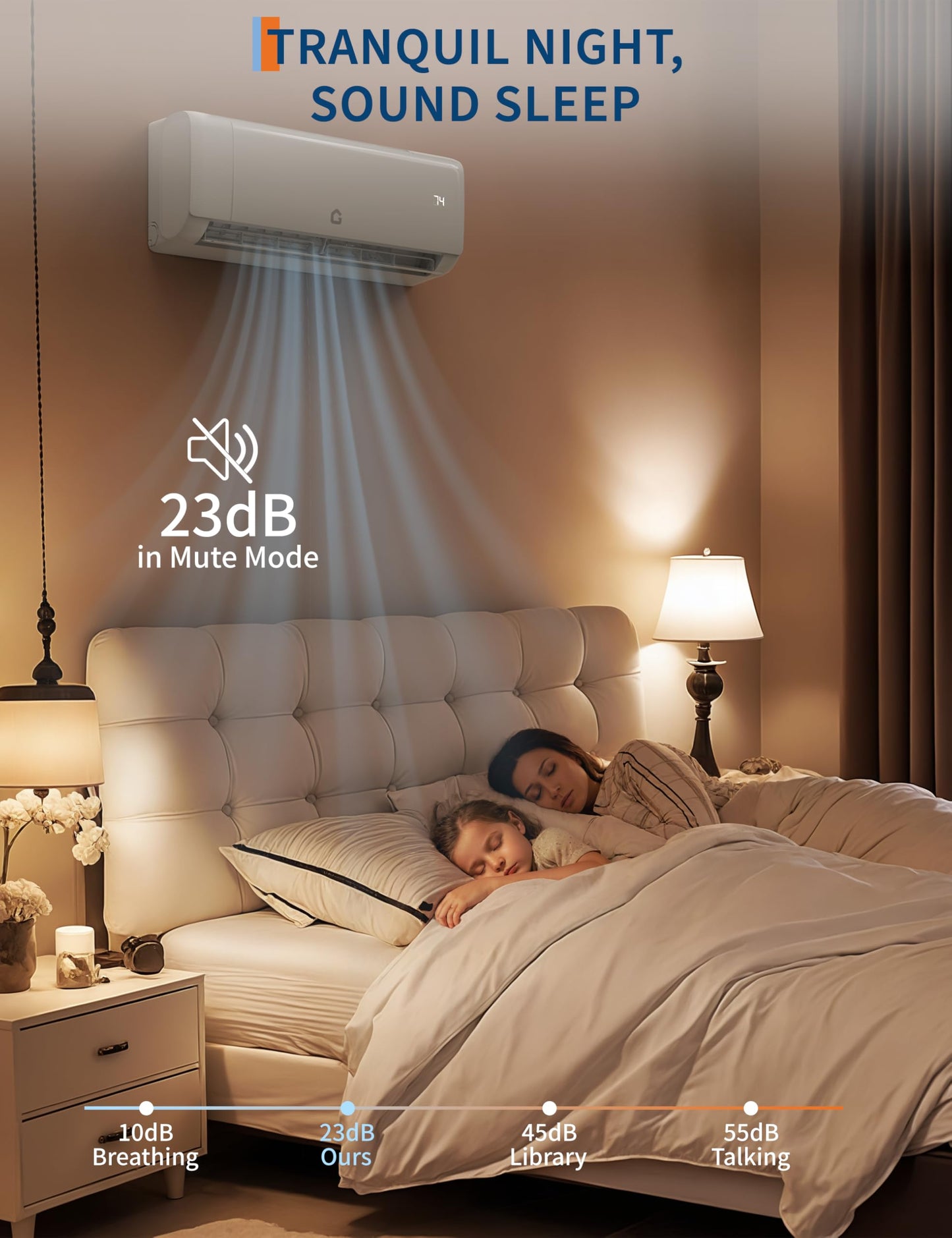 Garvee 12,000 BTU Mini Split Air Conditioner with Heat Pump, 22 SEER, Cools Up to 750 Sq. Ft, Inverter AC with Installation Kit & Remote, Ductless AC Unit with Pre-Charged Condenser, 230V, White