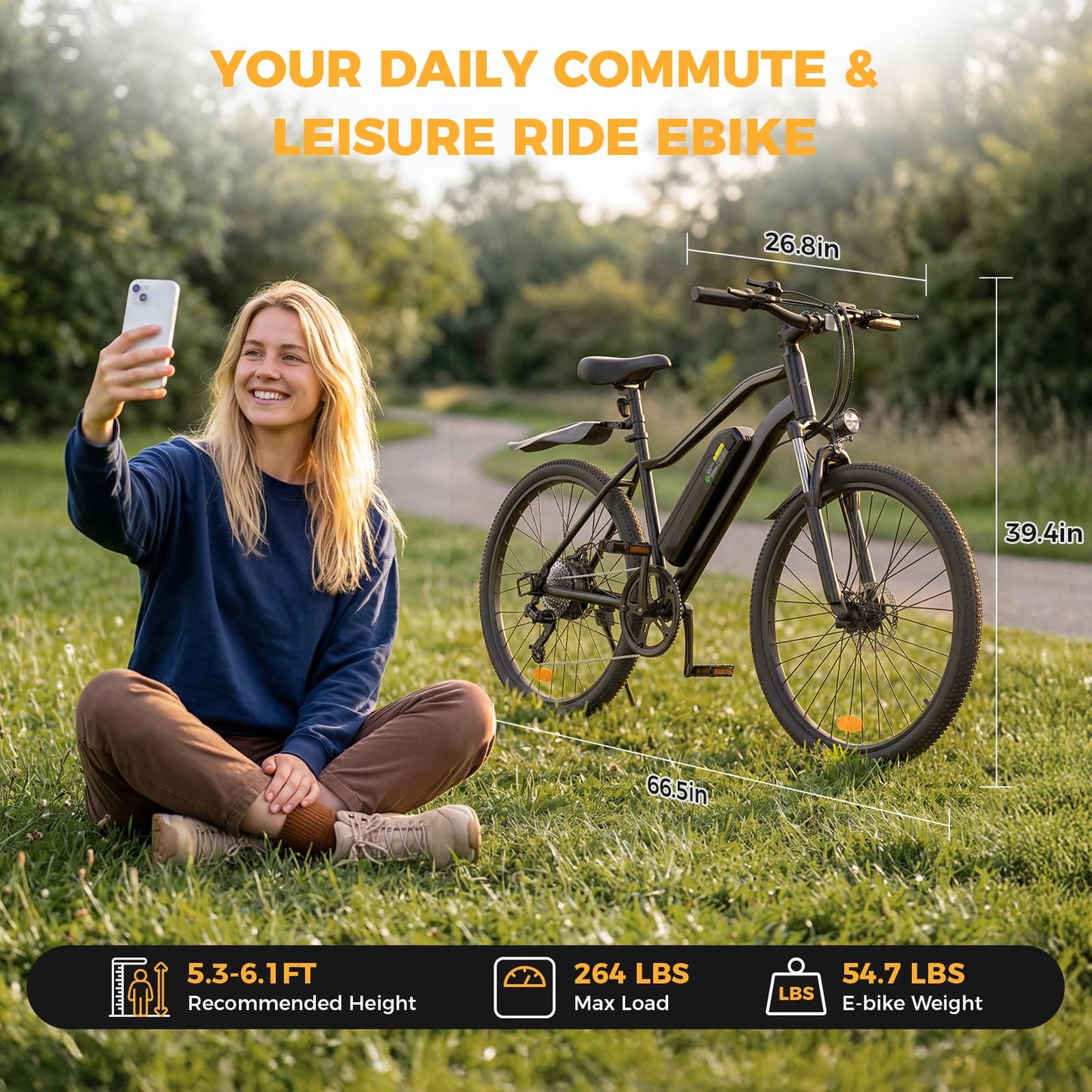 AYOLNY Electric Bike for Adults, 1500W/1000W Peak Motor 26" Ebike & 14" Foldable Electric Bike, 80/70/55 Miles Range 36V Battery Electric Bicycle for Commuting