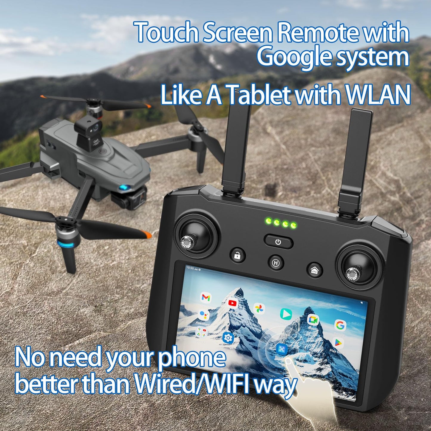 NewUpgraded Tablet Remote Professional Drones with Camera for Adults 4K HD, 360 Obstacle Avoidance, 3 Axis Gimbal, Payload Release, High Wind Resistance, Up to 5 Miles Range, 84 Minutes Long Batteries, Follow Me