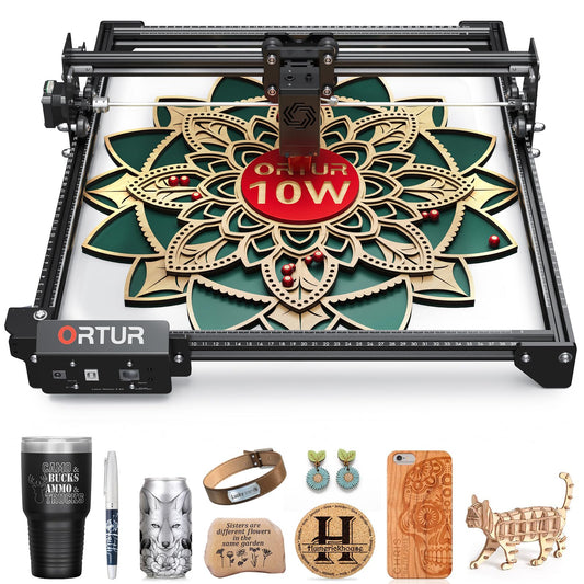 10W Output Laser Engraver, Ortur Laser Master 2 S2 LU2-10A Class 4 Efficient Laser Engraving Machine Fit, High Precision Laser Cutter, 0.05 x 0.1mm Compressed Spot Laser Engraver for Wood and Metal