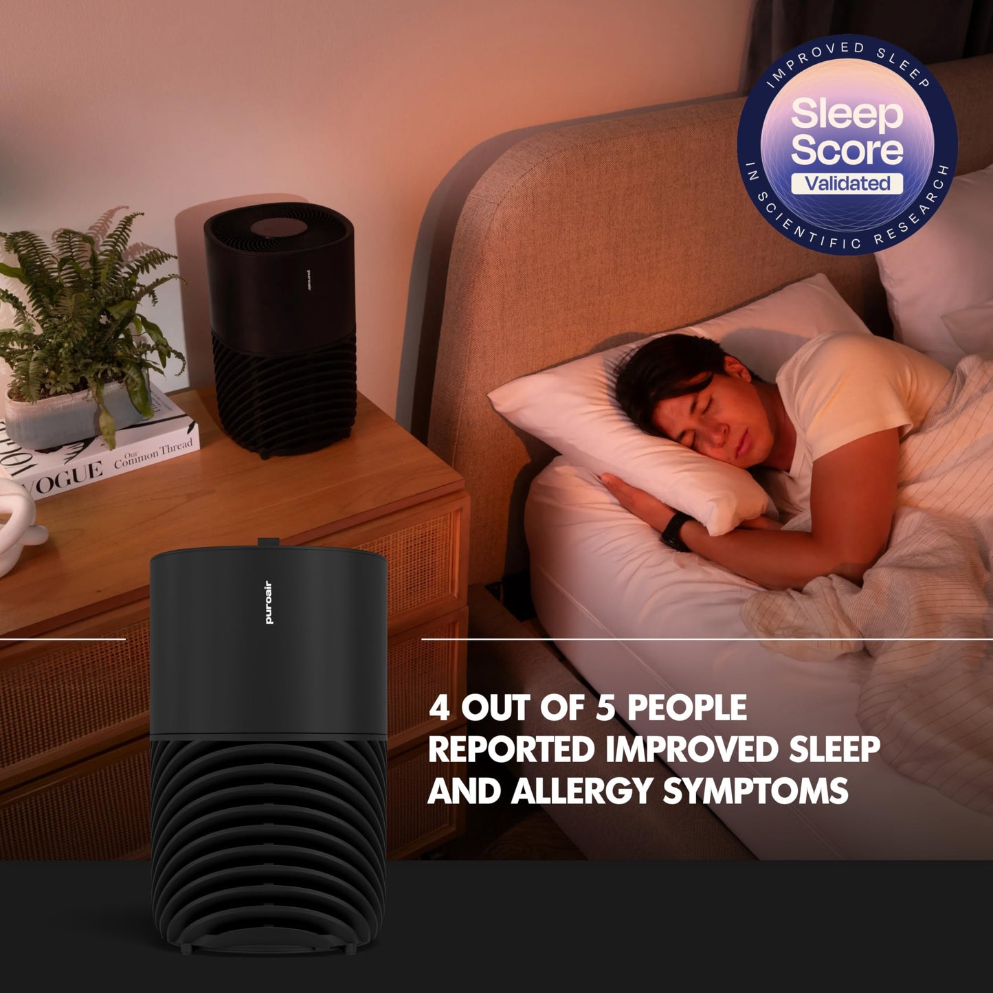 PuroAir 130i Smart Air Purifiers for Home Pets Allergies - HEPA + CarbonTech Filter up to 500X Stronger - Cleans Air Fast - Quiet Sleep Mode, Small Room Air Purifiers for Bedroom, Baby, Office (2PK)
