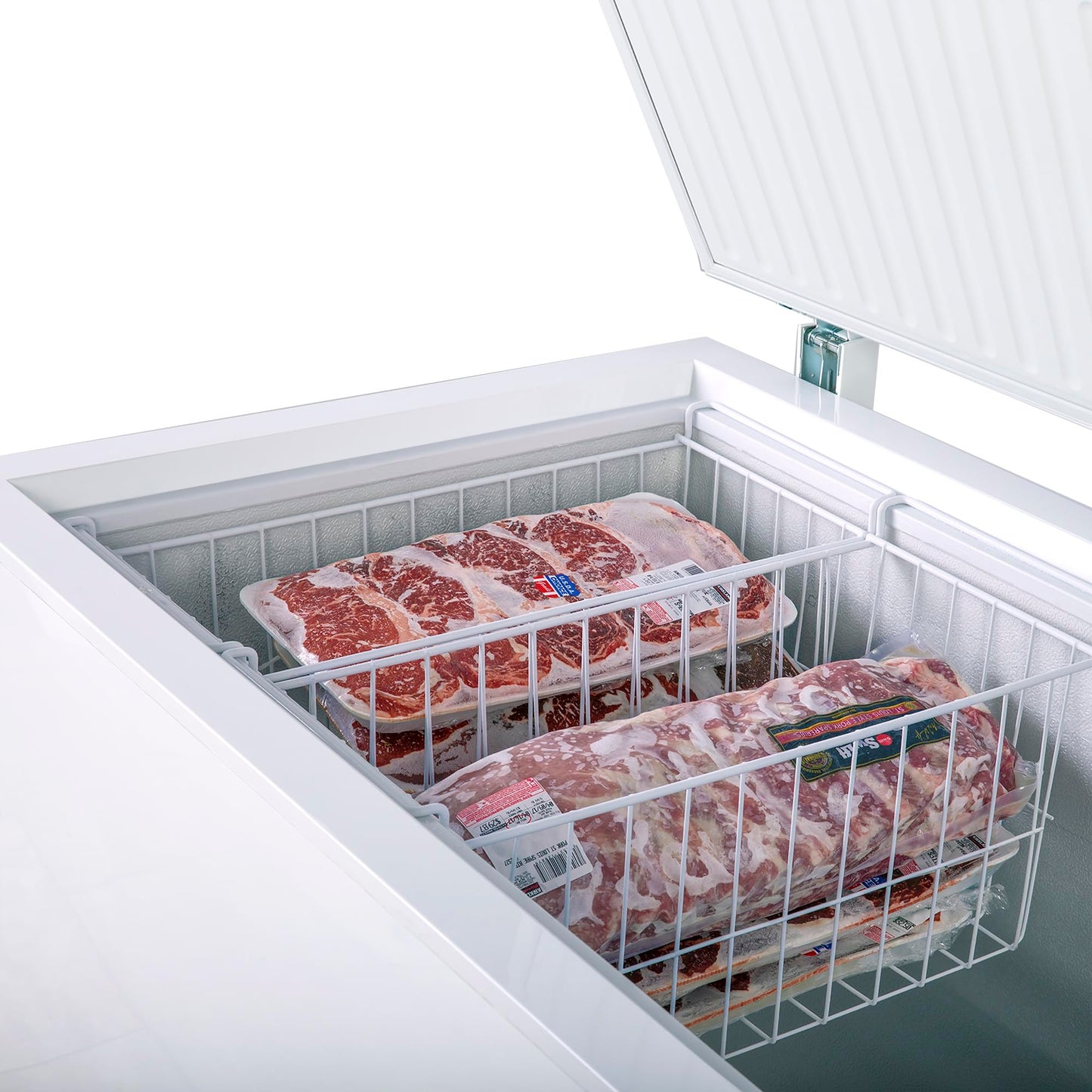 Maxx Cold Select Series Chest Freezer with Split Top, 79"W, 23.6 cu. ft. Storage Capacity, Locking Lids, Garage Ready, in White (MXSH23.6SHC)