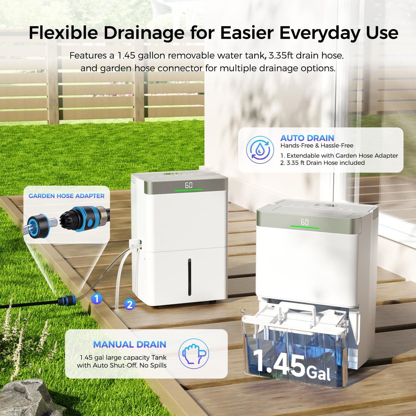 Max 80 Pints Dehumidifier Energy Star Most Efficient 2025 Smart Humidistat up to 5000 Sq.Ft with Drain Hose, Large Water Tank, WiFi Control, 24H Timer Dehumidifier for Basement,Bedroom,Home,Bathroom