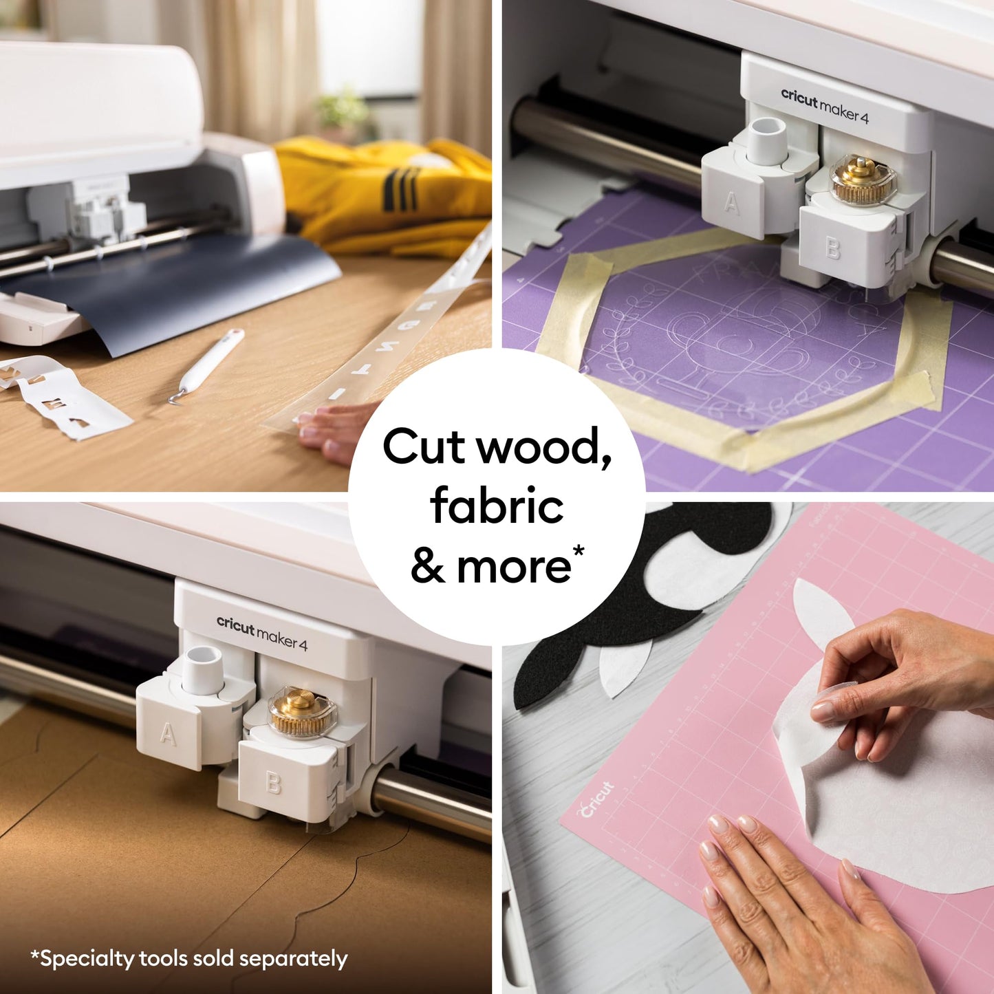 Cricut Maker 4 - Smart Cutting Machine (Seashell) | Digital Content Bundle - Includes 30 Images in Design Space App