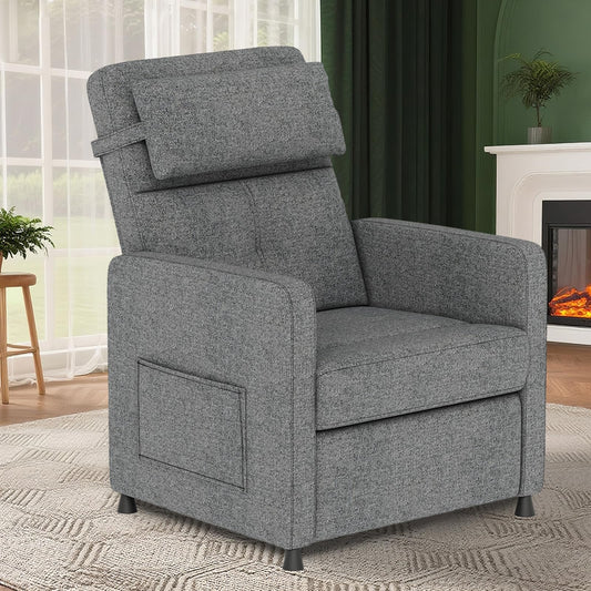GarveeHome Electric Recliner Chair Adjustable Power Recliner for Living Room Bedroom with Lumbar Support & Side Pockets & USB Port