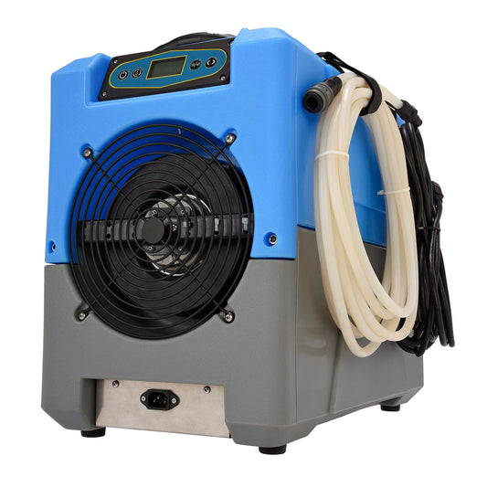 BlueDri 150PPD Low Grain Refrigerant (LGR) Compact Portable Commercial Dehumidifier Industrial Water Damage Equipment for Home and Basements, DH76, Blue