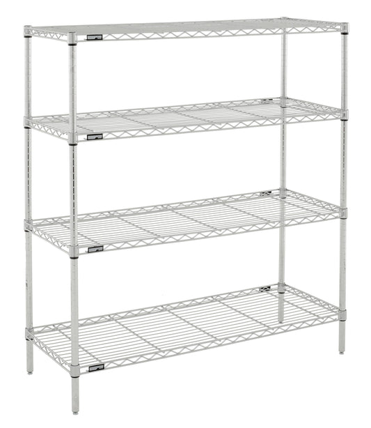 METRO Professional's Choice Commercial-Grade NSF Shelving Unit - Multipurpose Adjustable Wire Shelf for Home, Garage, Kitchen and More - 4 Shelves, 18" W x 48" L x 54" H - Chromate