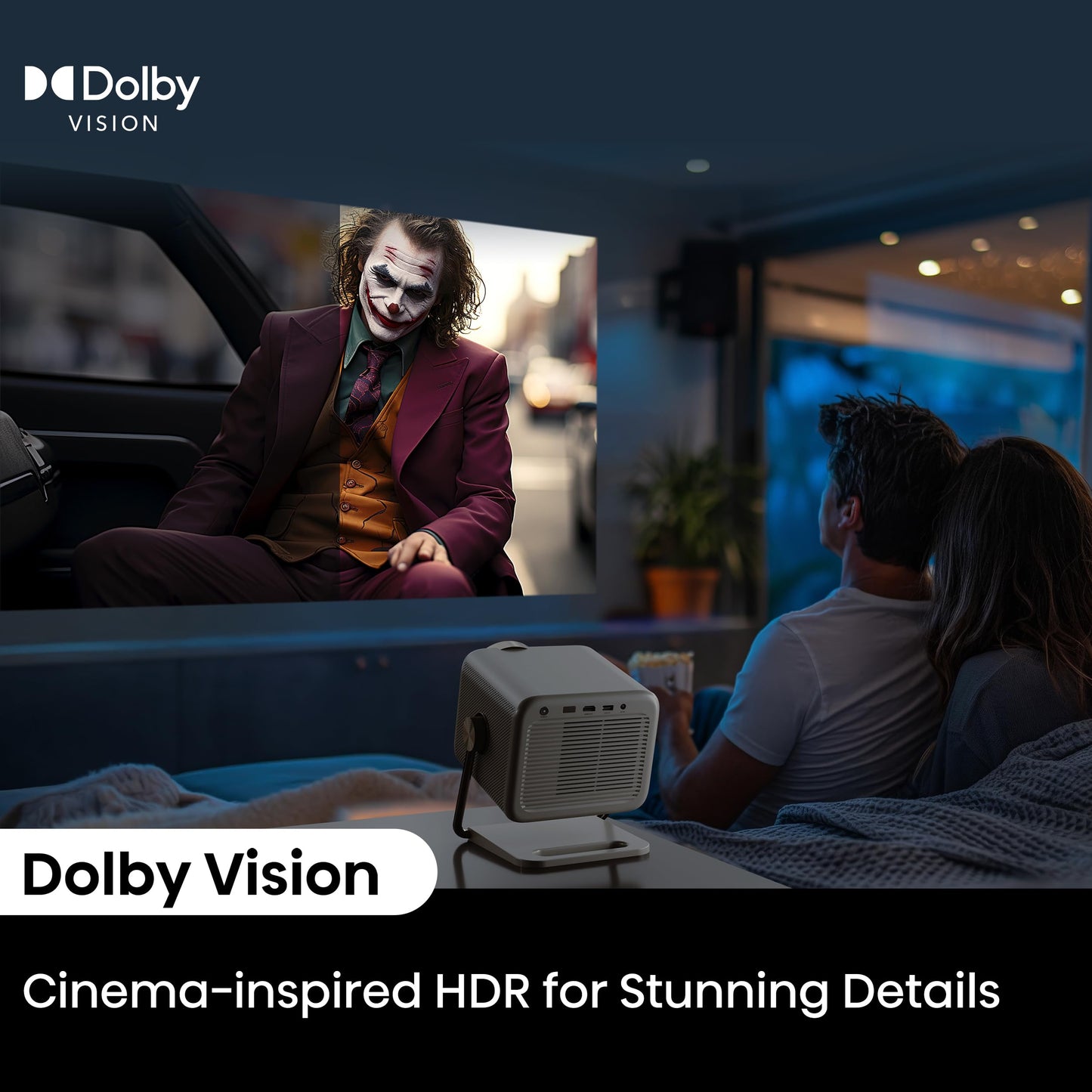 Hisense M2 Pro, Triple Laser Smart Portable Lifestyle Projector, 4K UHD, 65” – 200”, 1,300 Lumens, Dolby Vision,Optical Zoom, Intelligent Screen Adjustments, Vidaa OS, Netflix Included