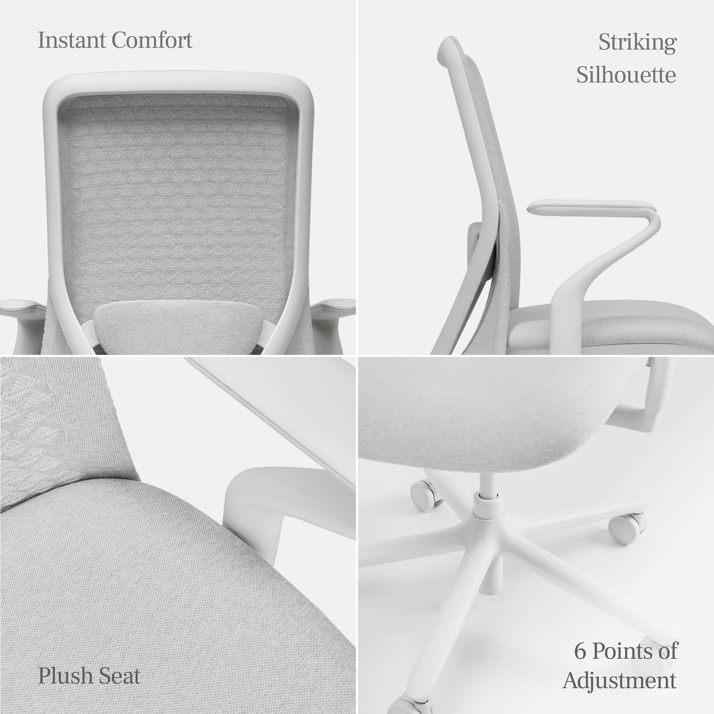Branch Verve Chair - High Performance Executive Office Chair with Contoured Back and Adjustable Lumbar Support - High Density Foam Cushion and 3D Knit Back - Fits 5' to 6', Up to 275 lbs, Mist