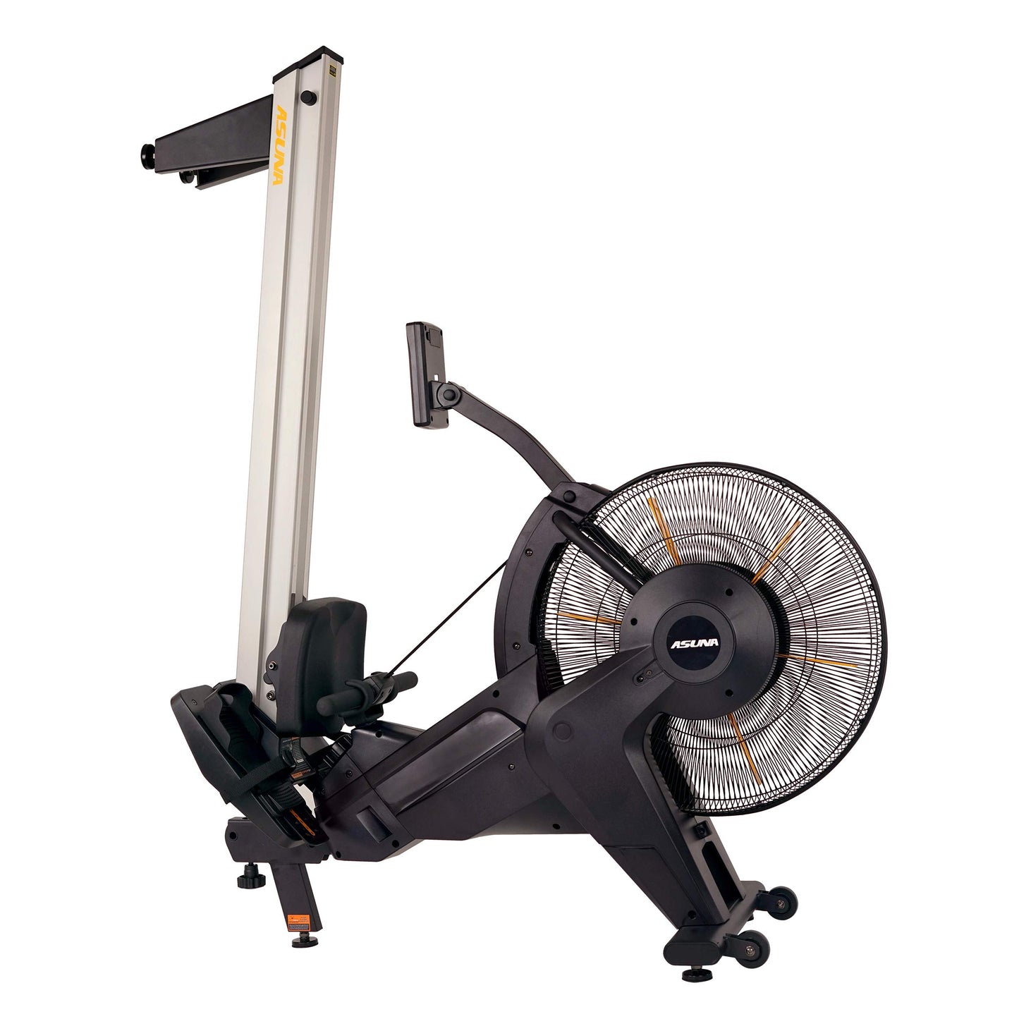 Sunny Health & Fitness Asuna 8580 Ventus Rowing Machine – Air & Magnetic Resistance, 330 LB Capacity, Performance Monitor, Foldable 50" Aluminum Rail, Home Cardio Rower