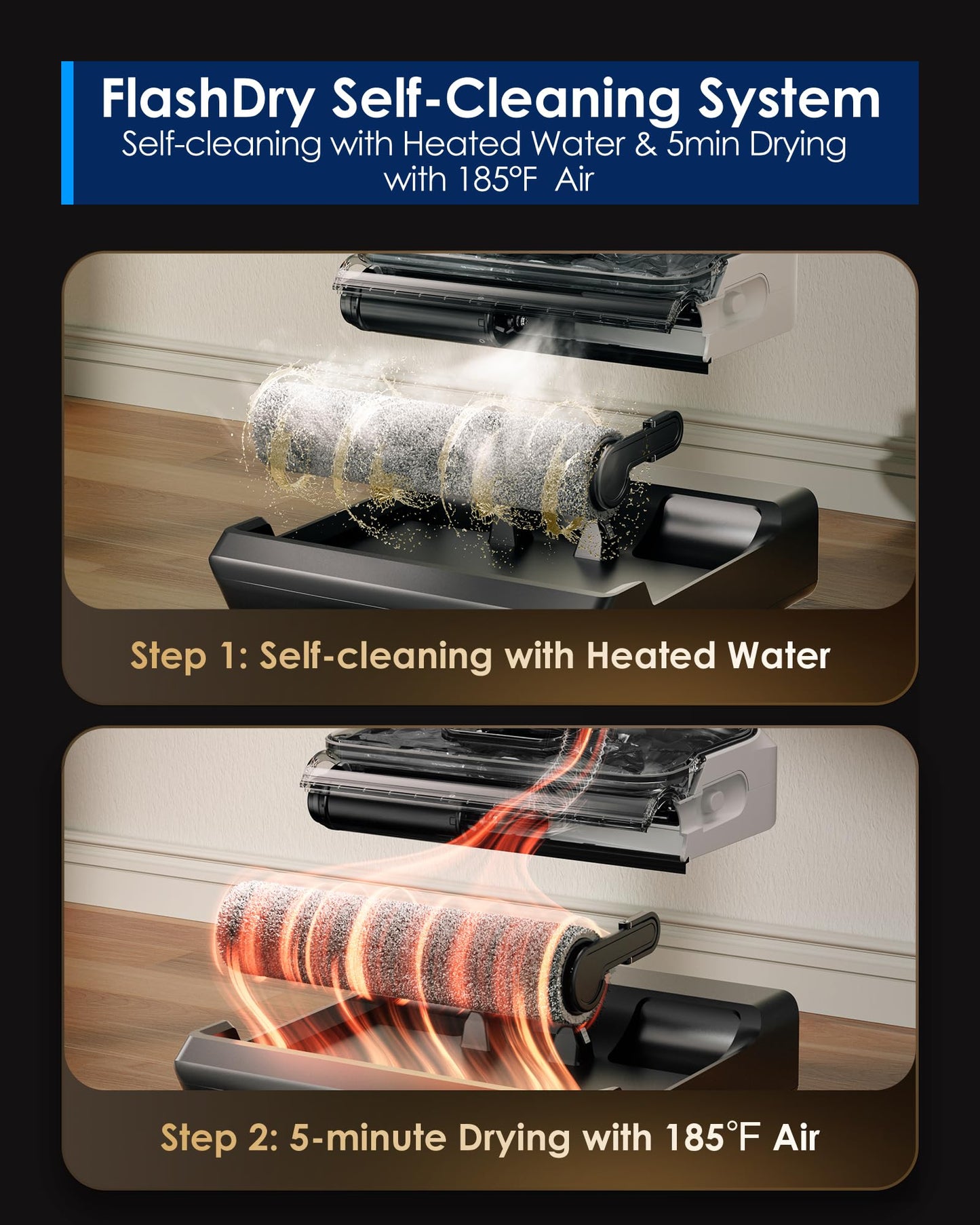 Tineco Floor One Switch S6 Stretch Breeze Wet Dry Vacuum Cleaners, Floor Cleaner Mop 2-in-1 Cordless Vacuum for Multi-Surface, 20kPa Suction, Anti-Tangle Design, Flashdry Self-Cleaning, 180° Lay-Flat