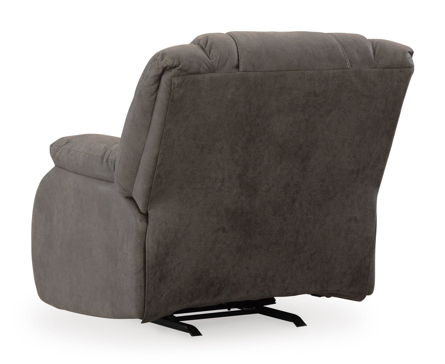 Signature Design by Ashley First Base Modern Faux Leather Rocker Recliner, Gray