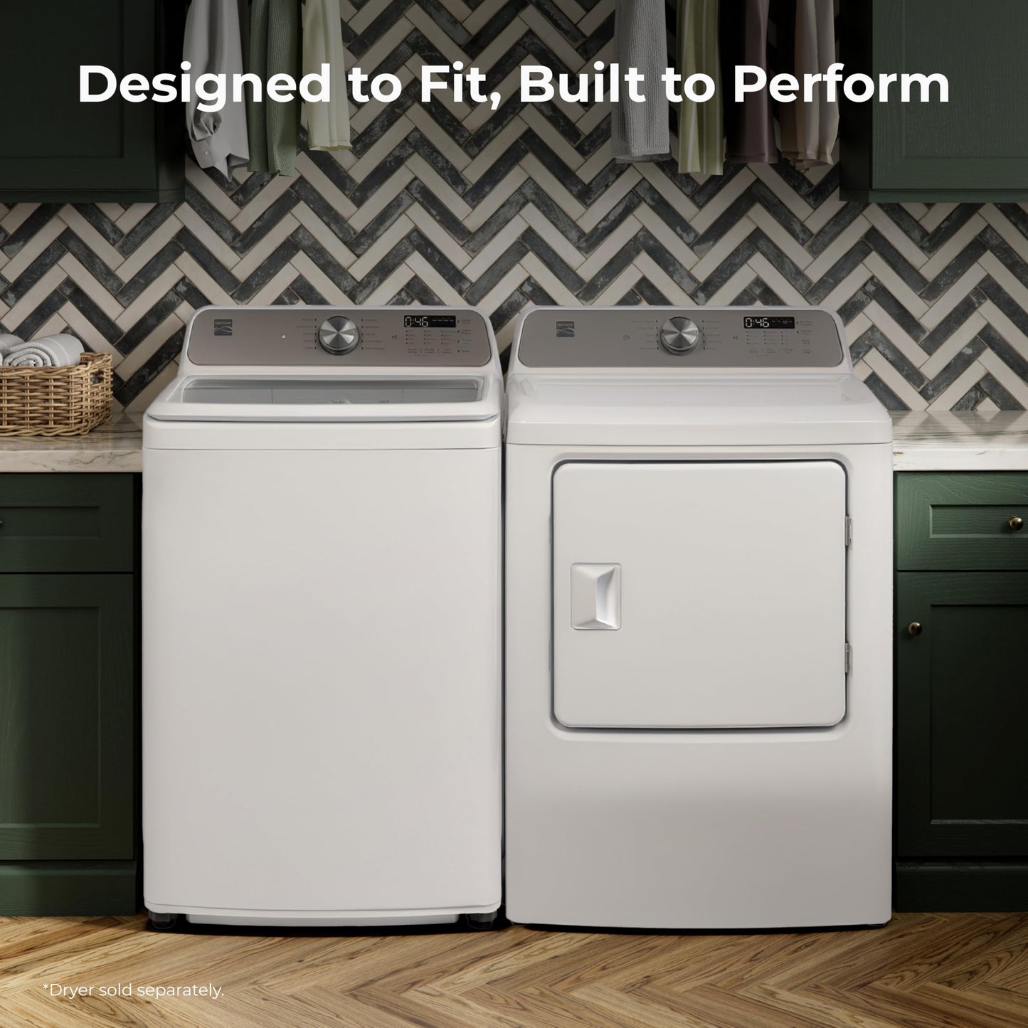 Kenmore 4.1 cu. ft. Top Load Washer with Triple Action Agitator for Tough Dirt & Stains - Reduce Laundry Time with Accela and Express Wash - LED - White