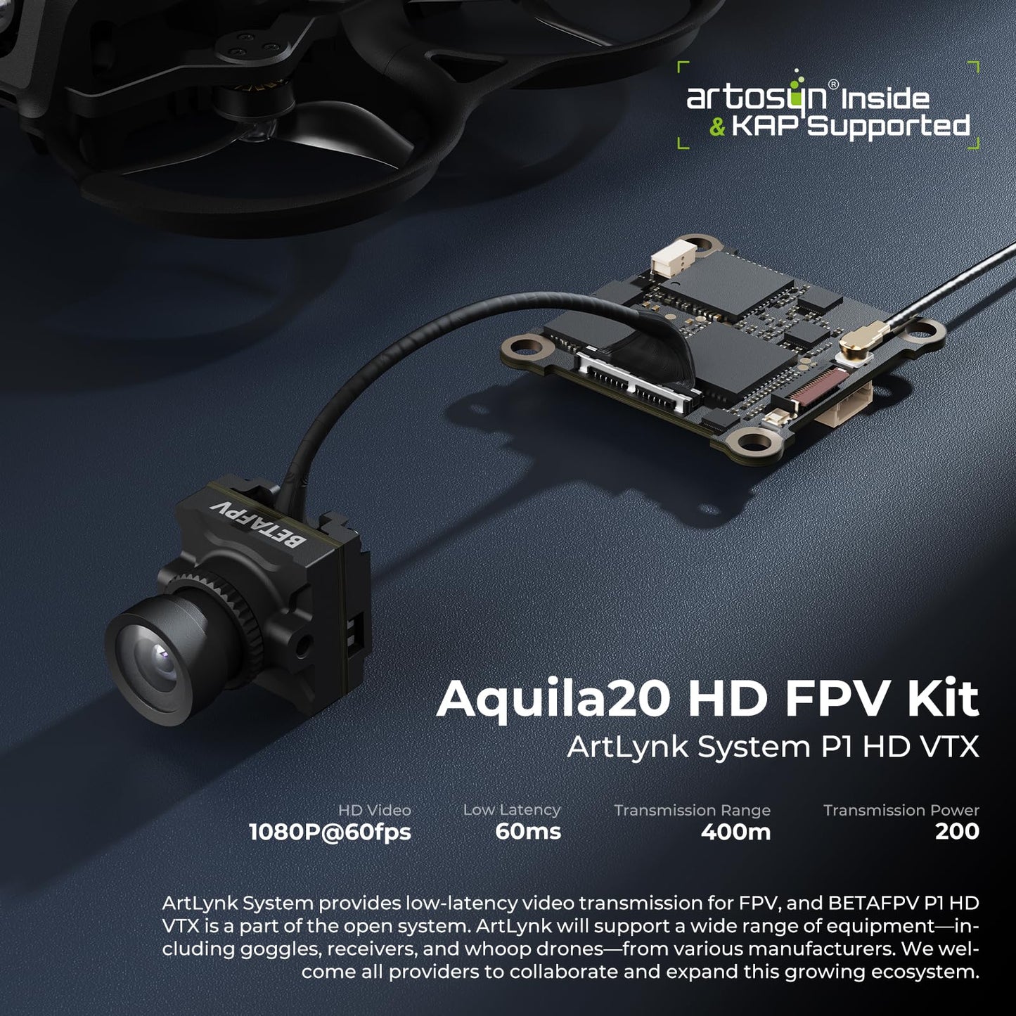 BETAFPV Aquila20 HD FPV Kit with Aquila20 HD Whoop LiteRadio 4 SE Radio Transmitter VR04 HD Goggles Built-in HD Digital VTX P1, Supported 3 Modes 2S Power System FPV Drone Advanced RTF Indoor Outdoor