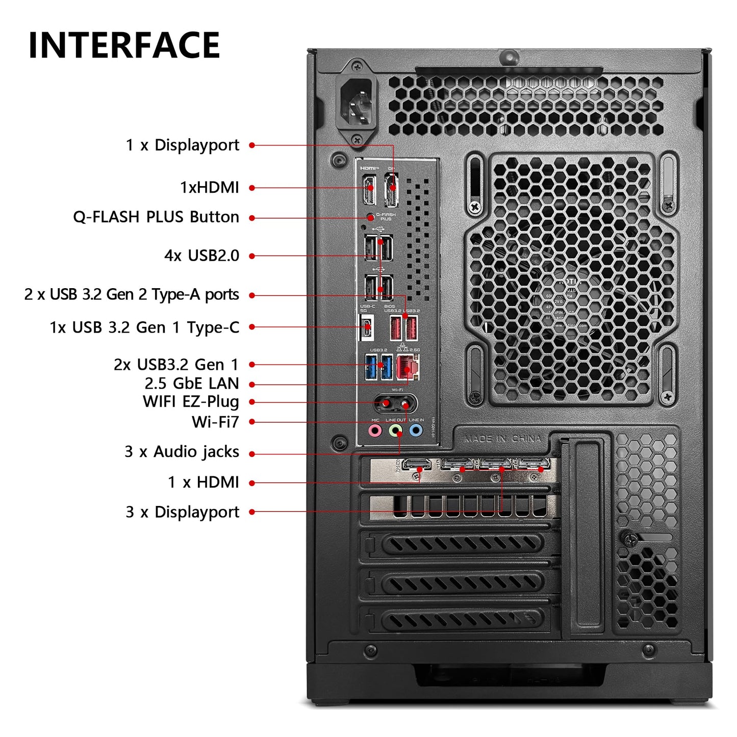 KOTIN Prebuilt Gaming PC Desktop Computer, Ryzen 7 9700X, GeForce RTX 5060 8GB, 32GB DDR5 6000MHz, 1TB PCIe 4.0 SSD, 11.3" Display, 360mm Liquid Cooler, WiFi 7, Windows 11 Home, ARGB Gaming Tower G60B