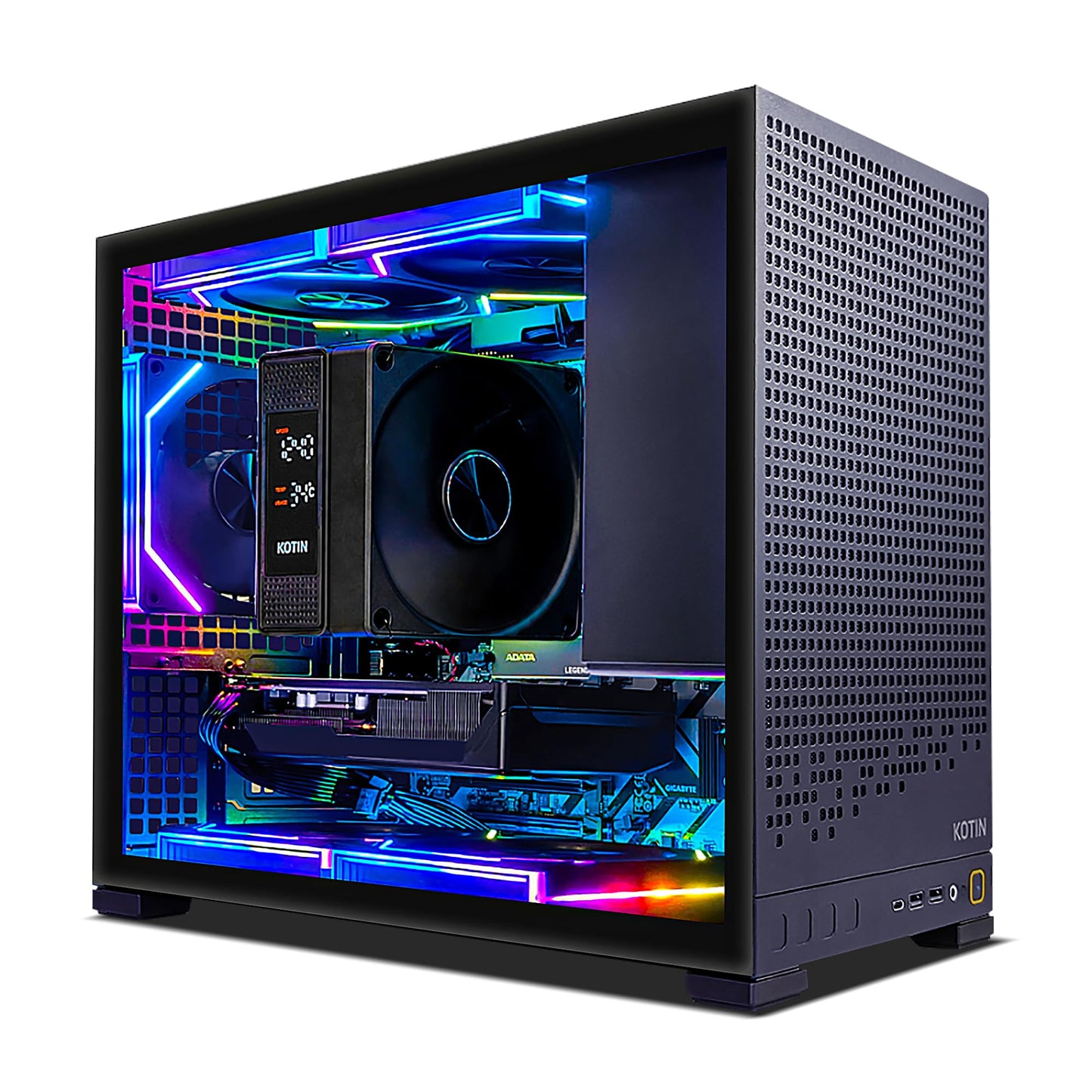 KOTIN Prebuilt Gaming PC Desktop Computer, AMD Ryzen 5 9600X up to 5.4GHz, GeForce RTX 5060 Ti 8GB GDDR7, 16GB DDR5-6000, 1TB PCIe 4.0 NVMe SSD, 650W 80+ Gold PSU, WiFi 7, Windows 11 Home
